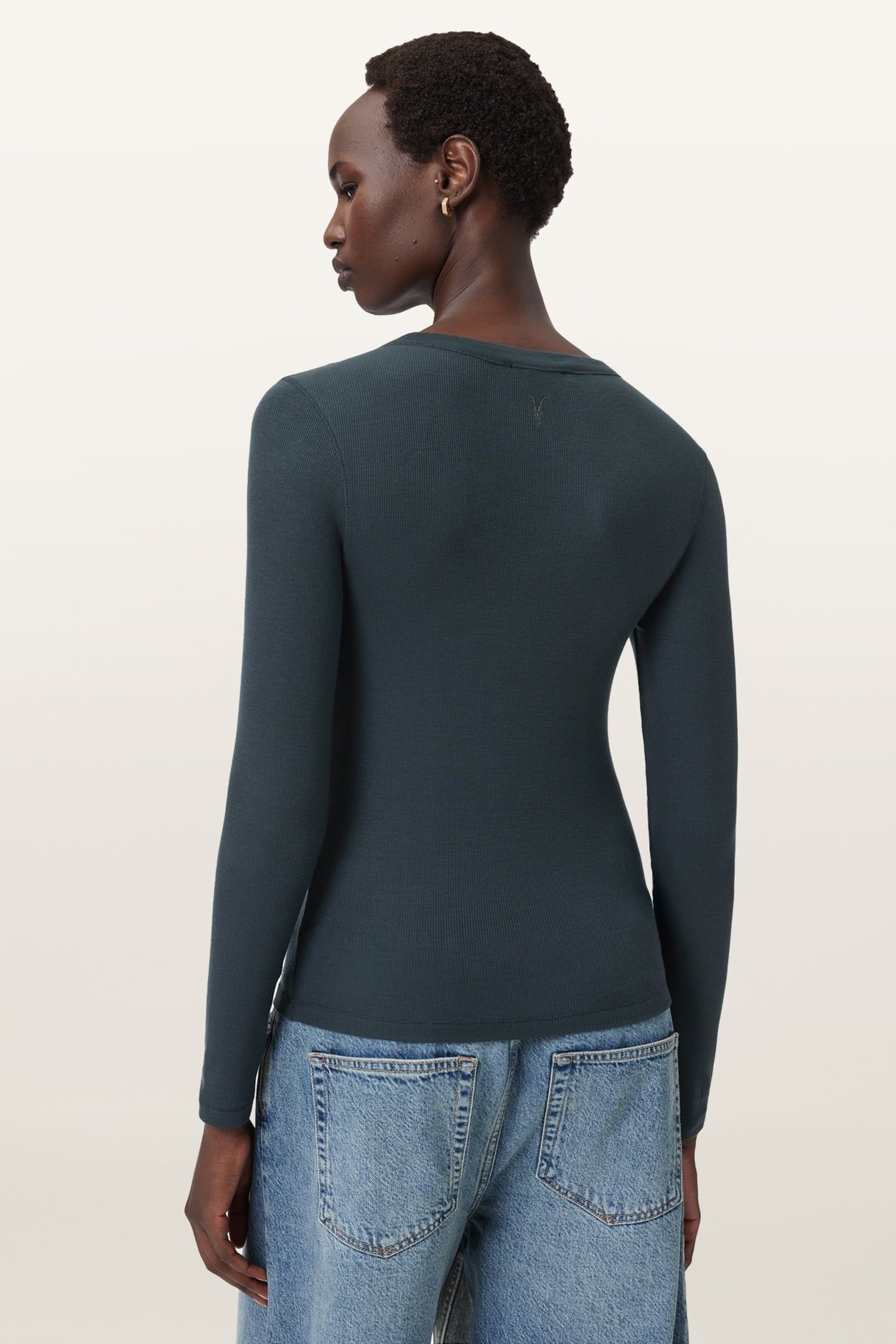 RINA LS CREW NECK DARK SLATE BLUE 2