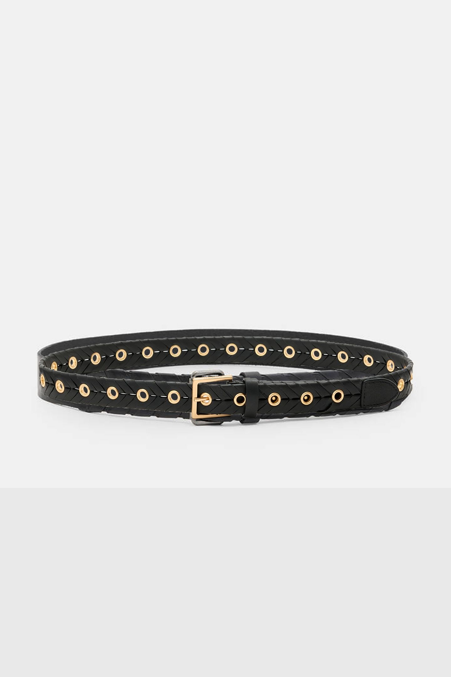 ALICE WOVEN BELT BLACK/WARM BRASS 4