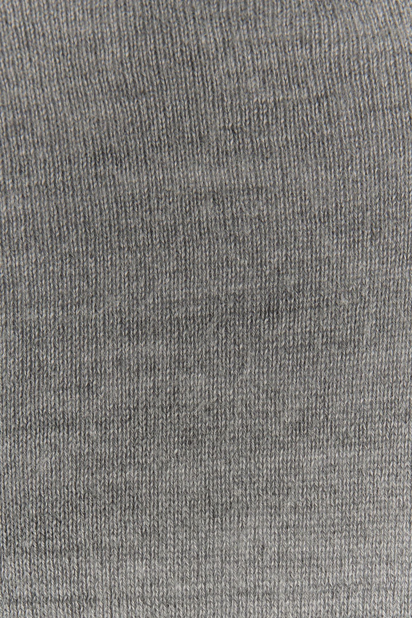 EMBROIDERED 1/4 ZIP MERINO KNIT MID GREY MARL 6