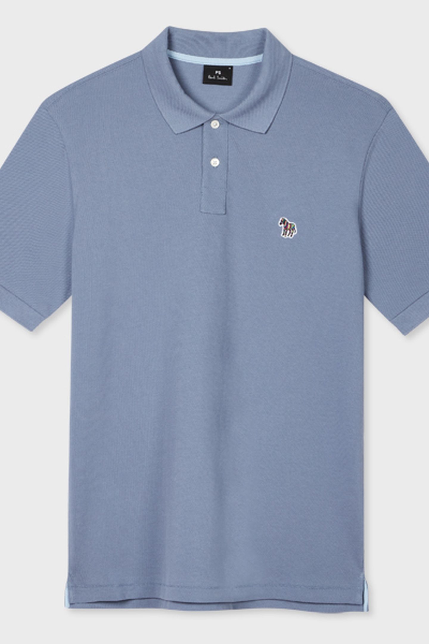 REG FIT SS POLO SHIRT ZEBRA GREYISH BLUE 2