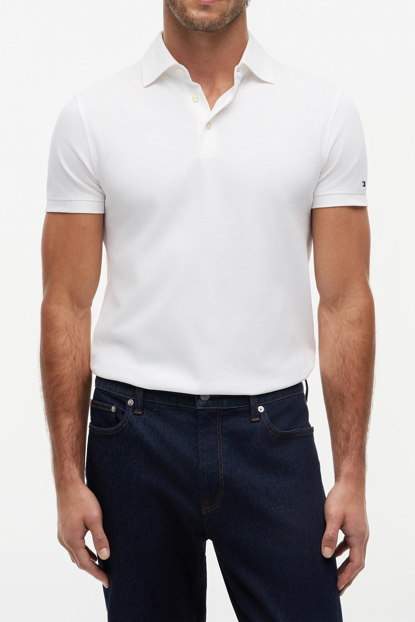 DC WIDE SPREAD COLLAR POLO WHITE 2