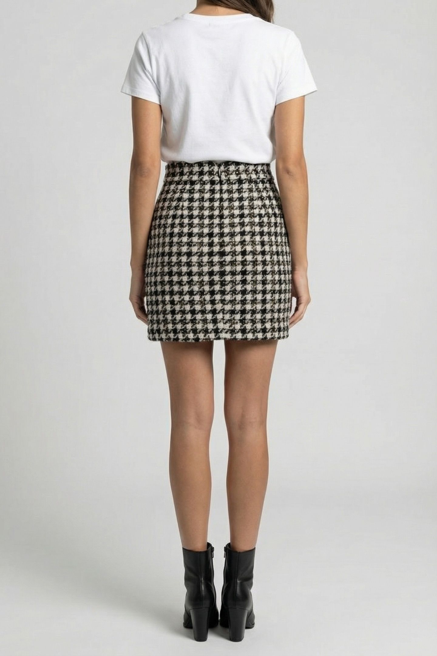 MARCIANO BY GUESS SECRET TWEED SKIRT JET BLACK MULTI 2
