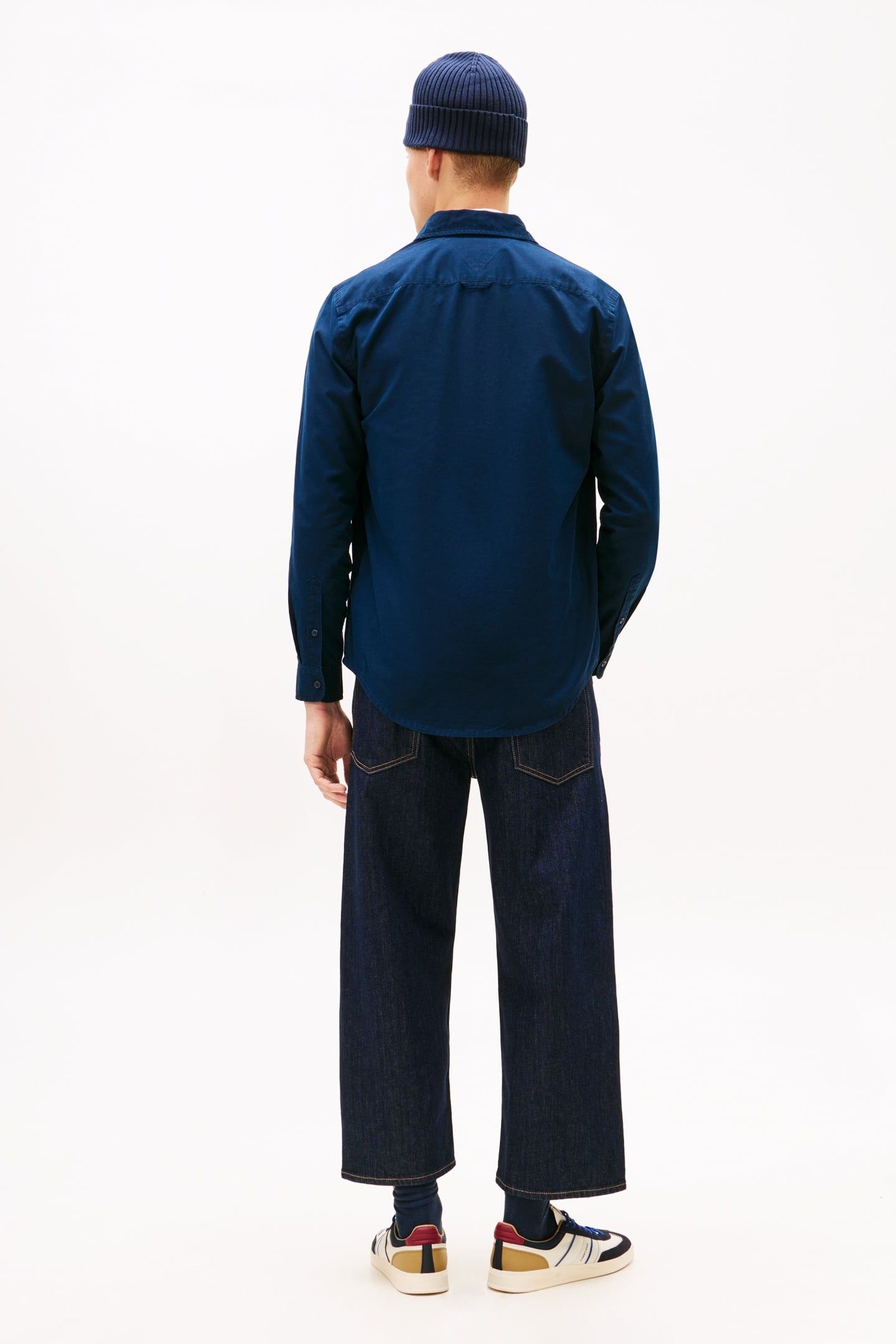 REGULAR WASHED TWILL SHIRT DARK NIGHT NAVY 4