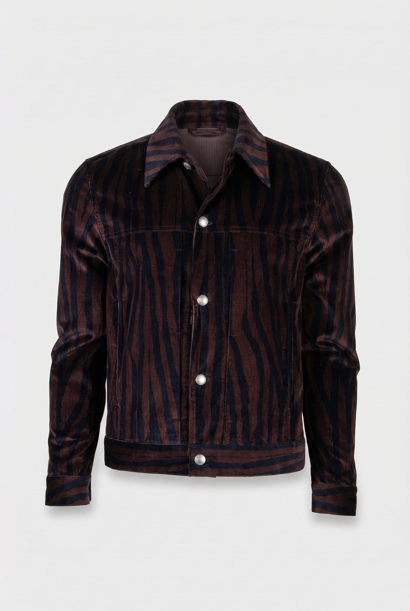 SLIM FIT DENIM STYLE JACKET BROWN 3