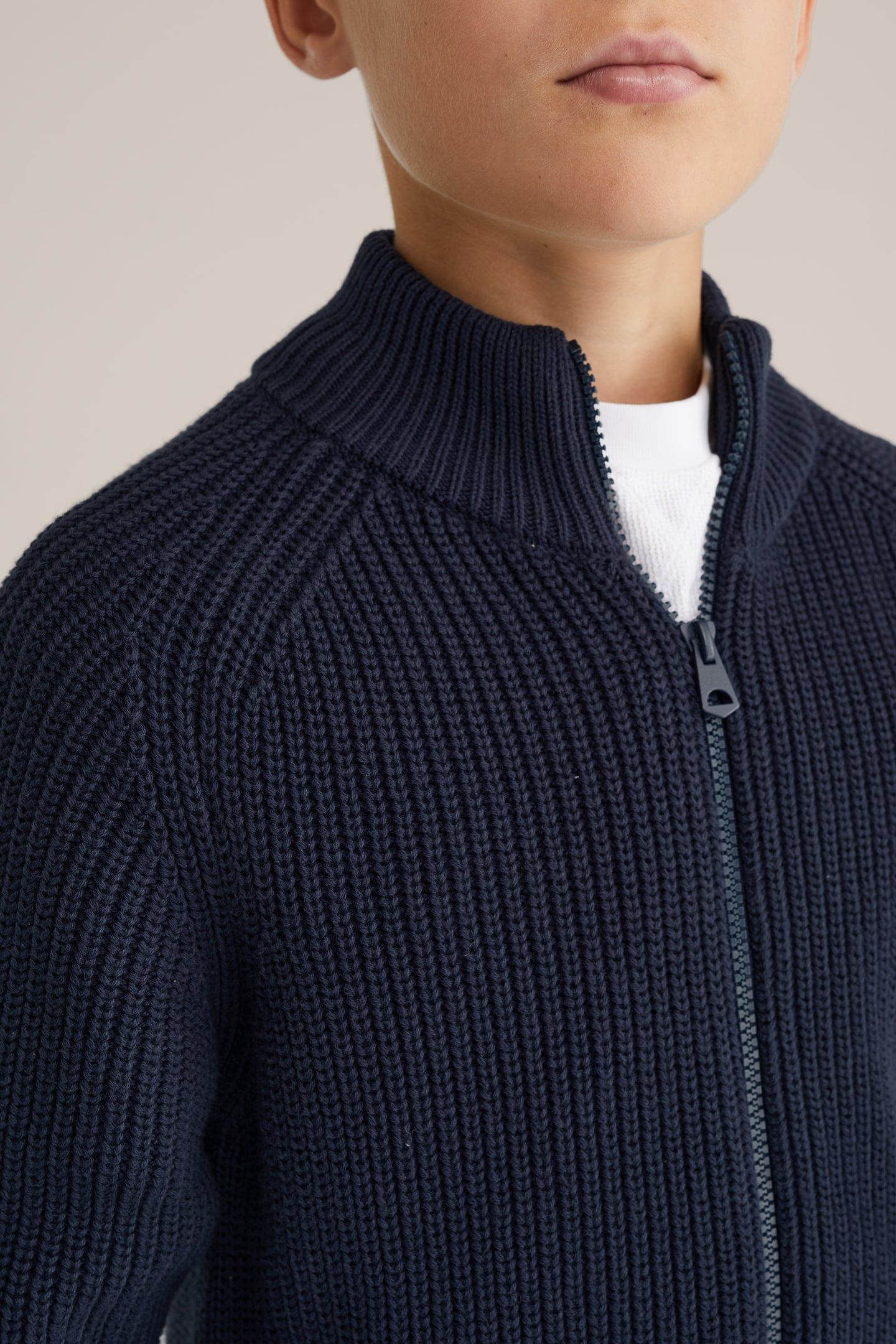 KNITTED CARDIGAN NAVY BLUE 6