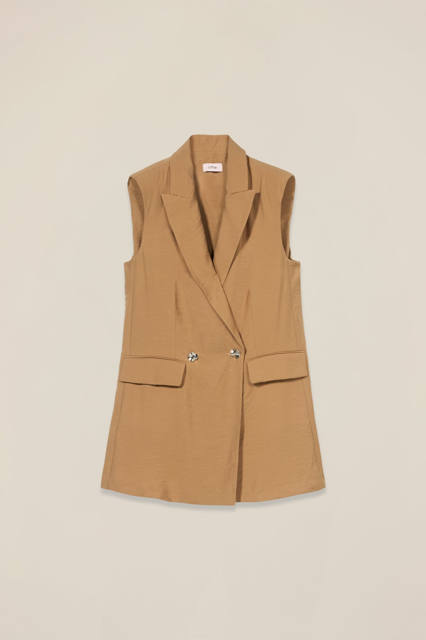 FLUID VISCOSE BLEND VEST BEIGE 3