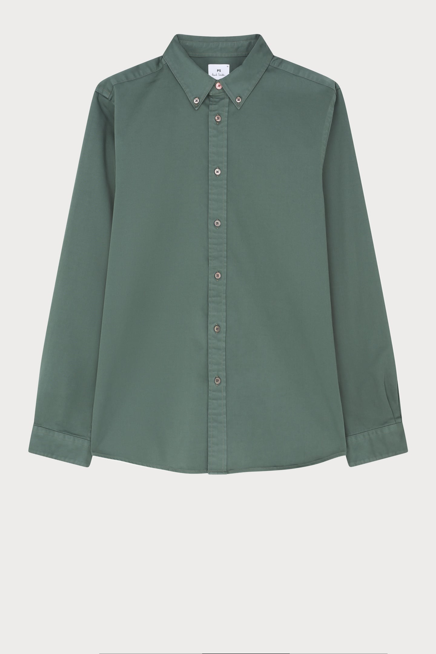 LS REG FIT SHIRT LT GREYISH GREEN 4