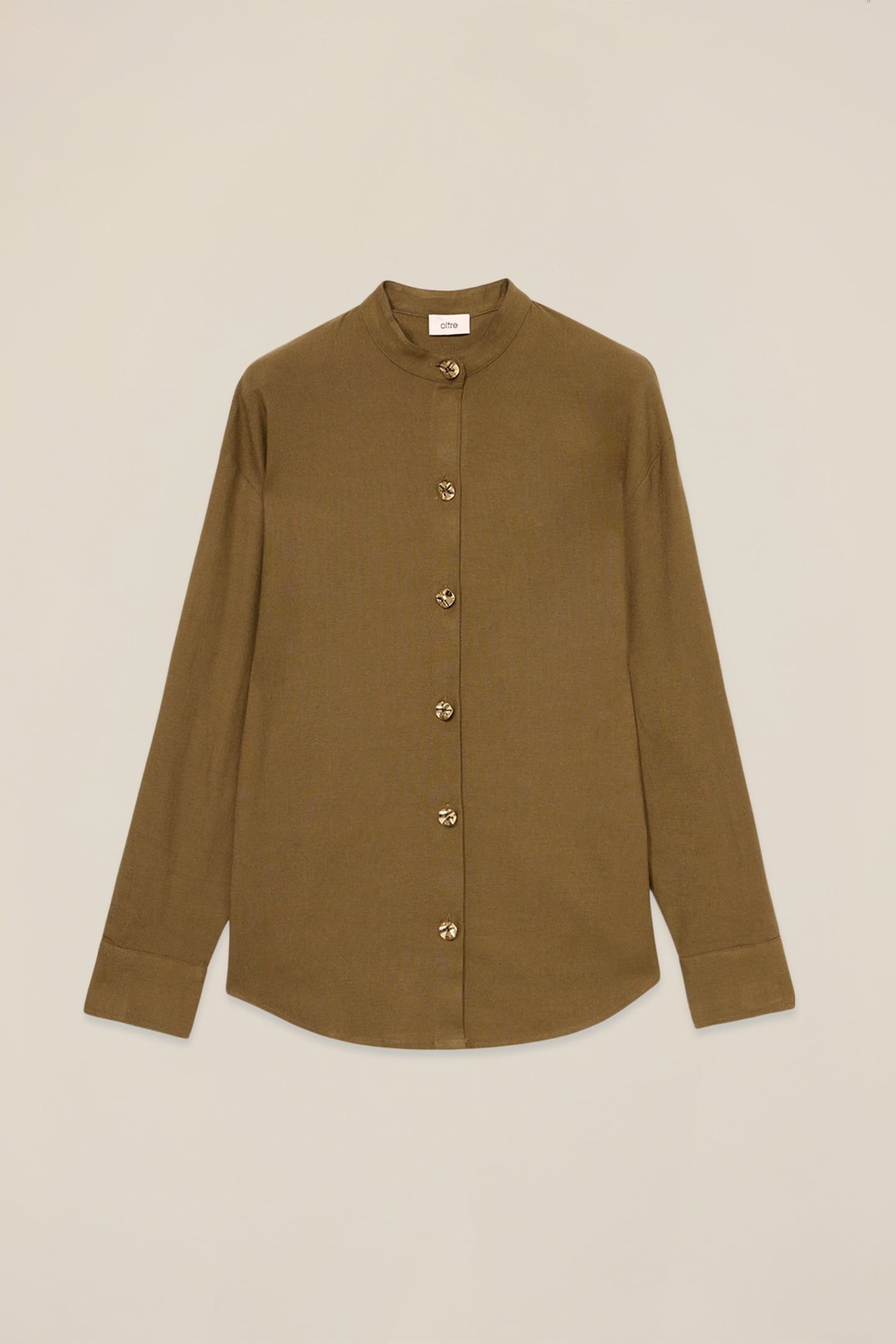 LINEN BLEND SHIRT JACKET MILITARY GREEN 3