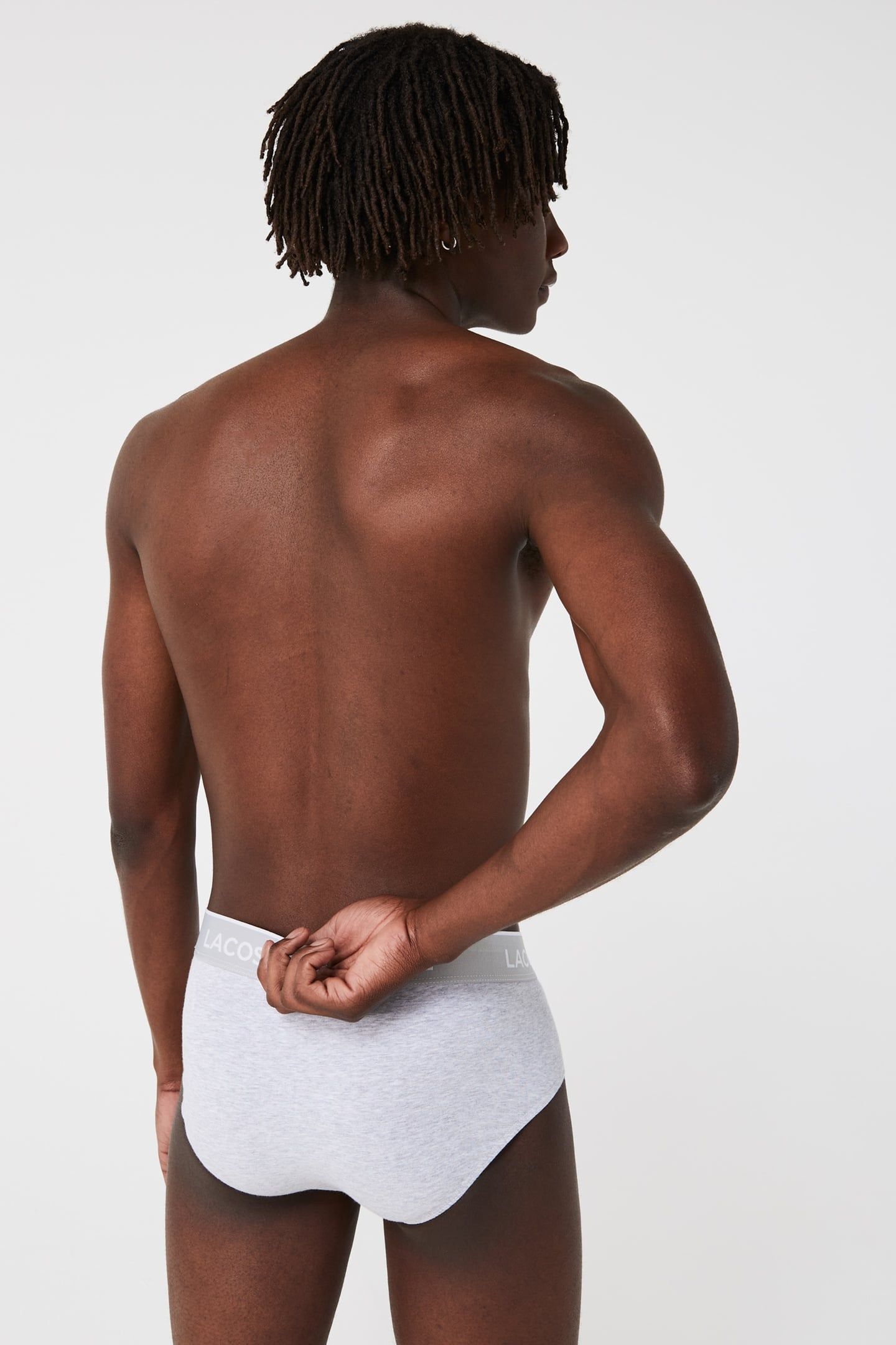 BRIEFS MEN BLACK/WHITE-SILVER CHINE 8