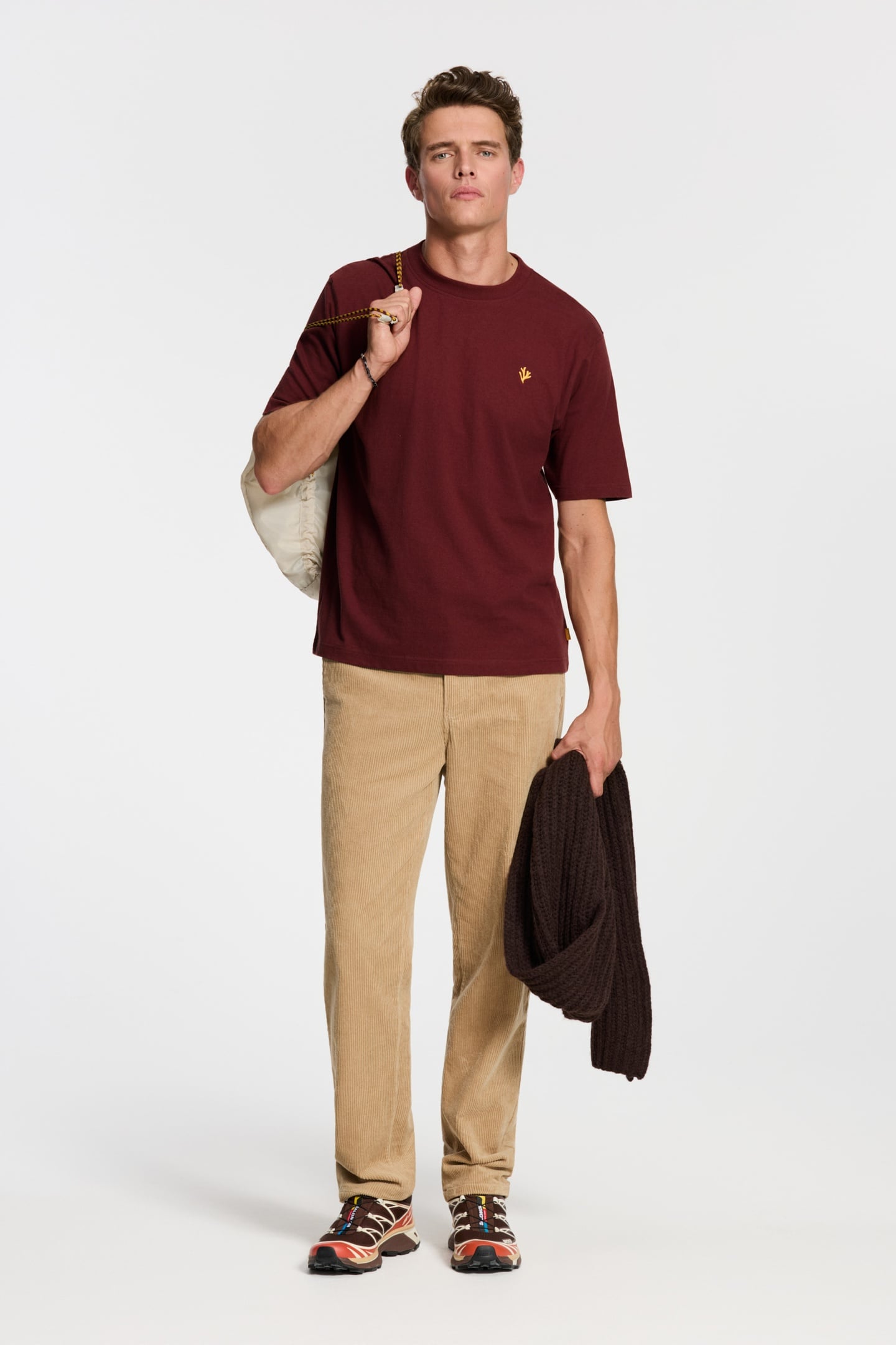 FINN RELAXED T-SHIRT CORAL LOGO RED EARTH 7