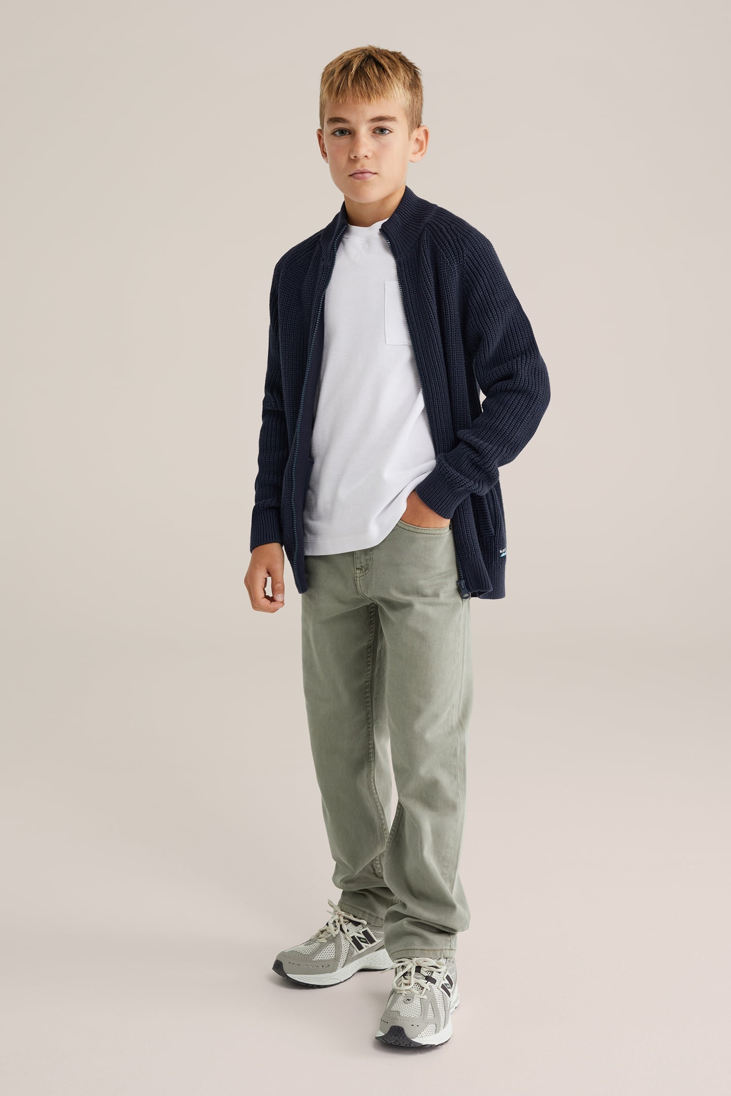 KNITTED CARDIGAN NAVY BLUE 2