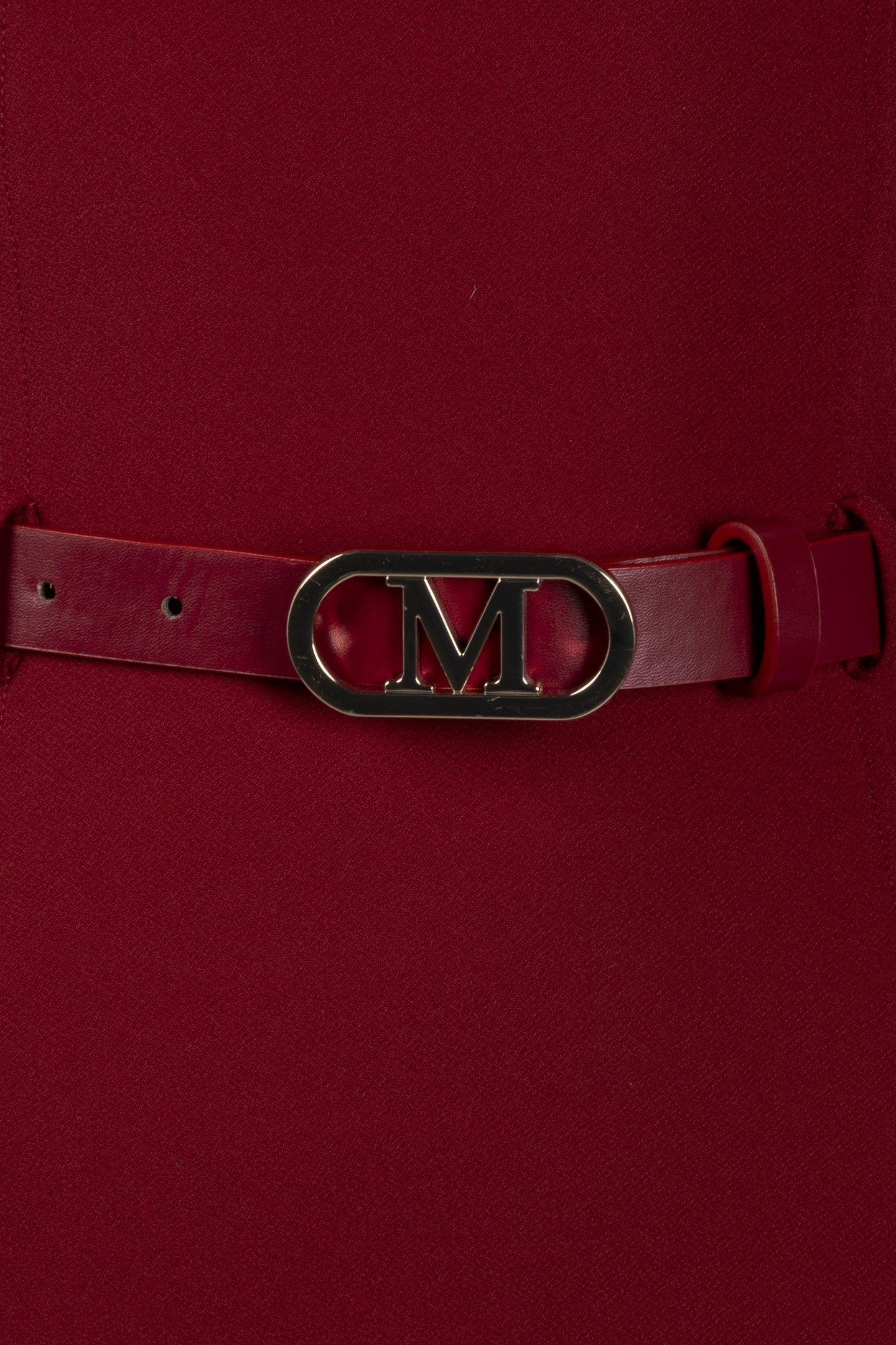 MARCIANO BY GUESS MASHA BELTED DRESS DARK JAM RED 4