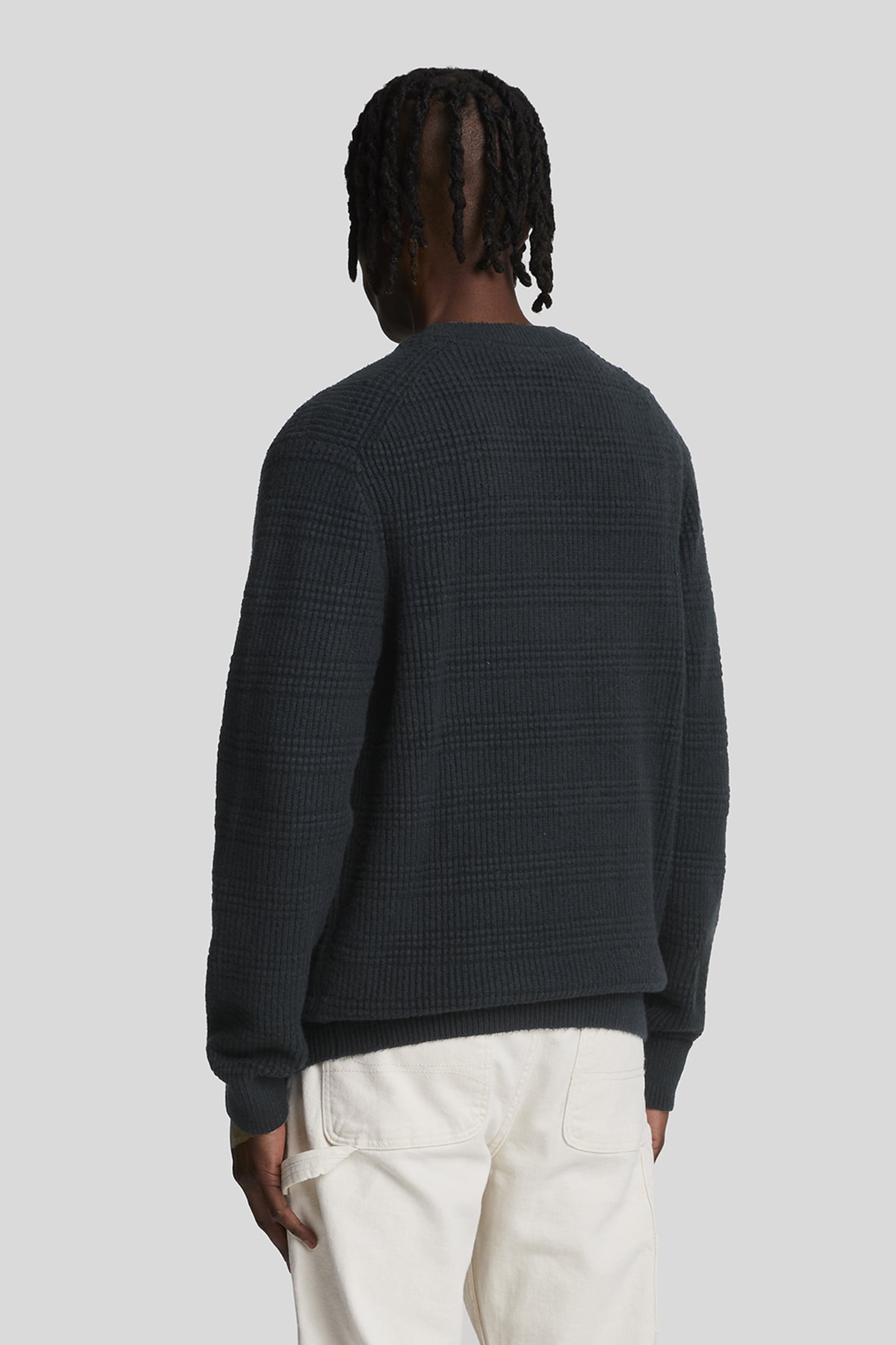 WAFFLE KNIT JUMPER JET BLACK 3