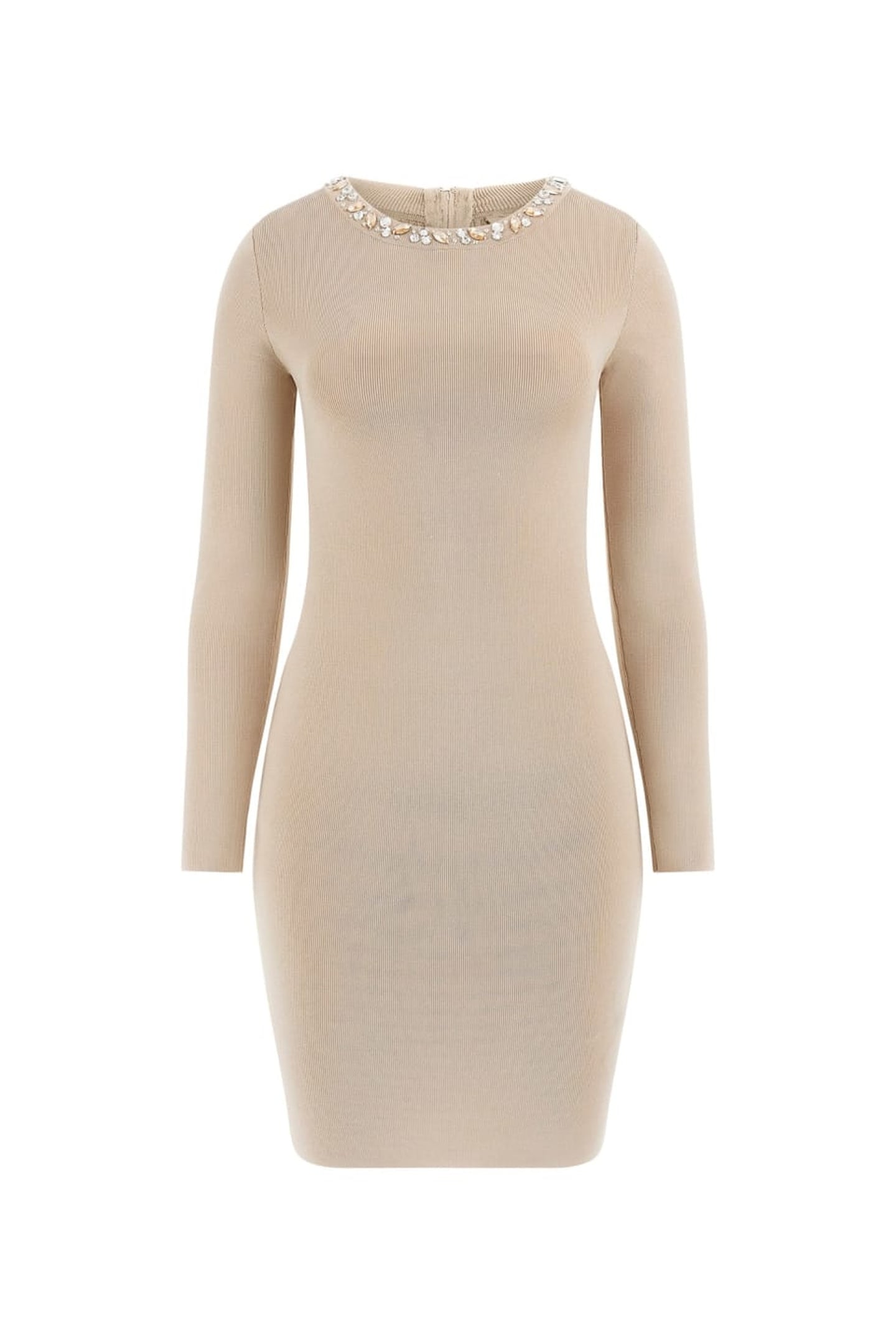 MARCIANO BY GUESS LAUREN BANDAGE DRESS FAWN TAUPE MULTI 3