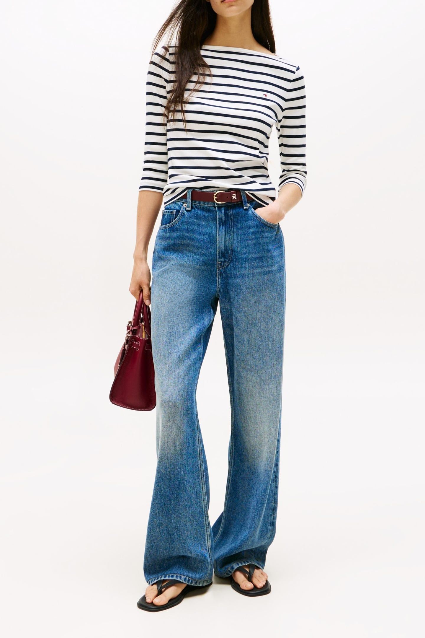 SLIM CODY BOAT NECK T-SHIRT BRETON/ECU/DARK NIGHT NAVY 1