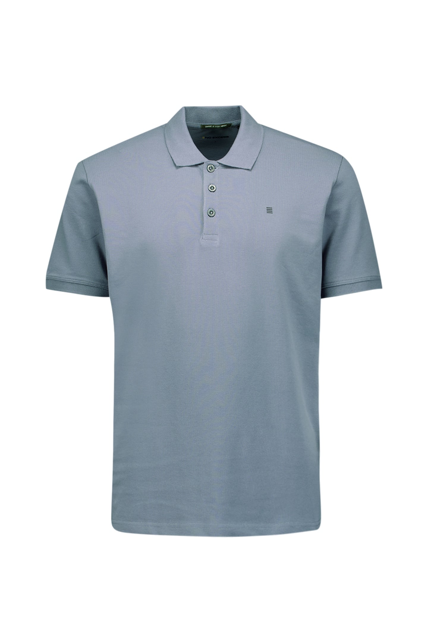 POLO PIQUE SOLID STRETCH WASHED BLUE 5
