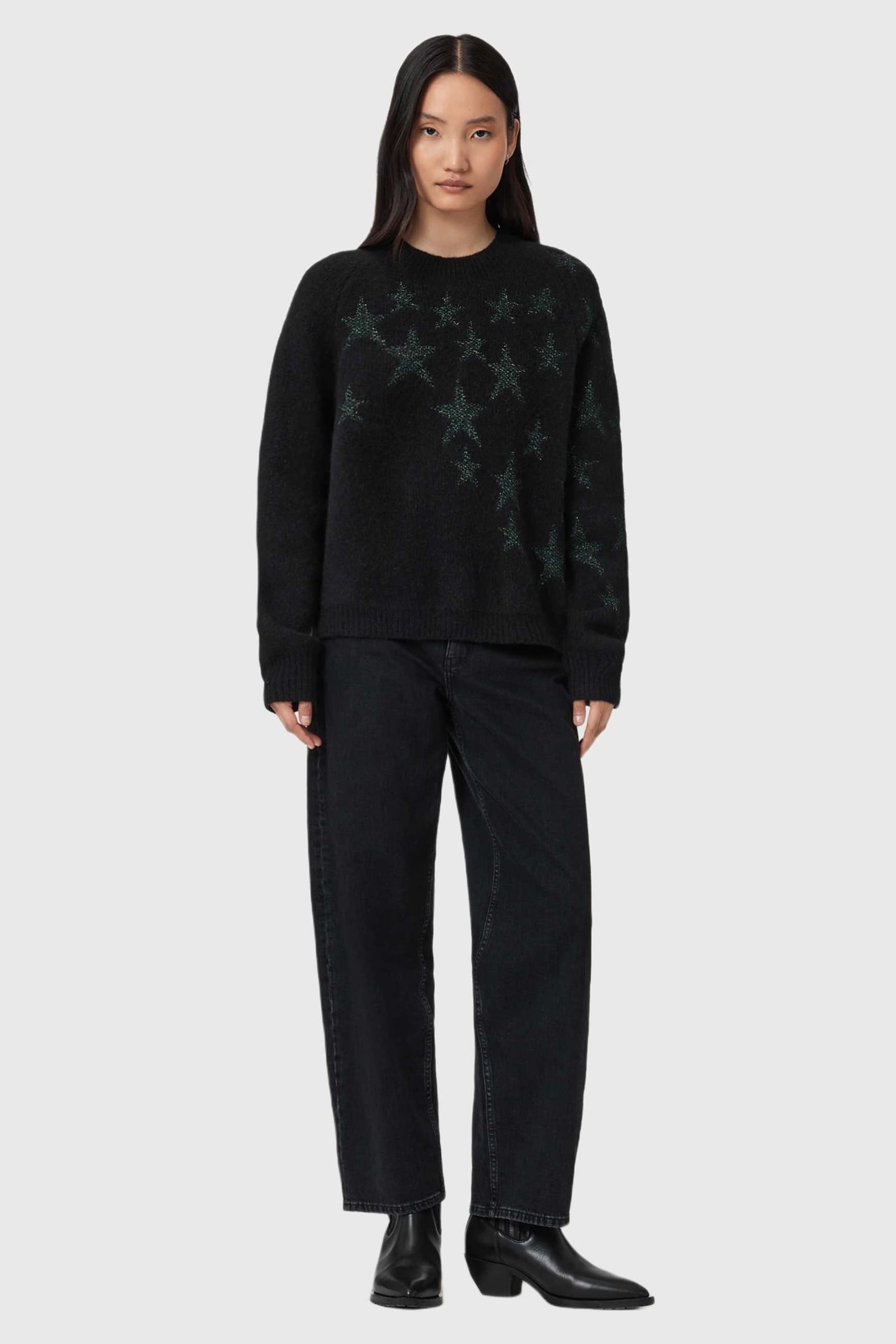 COSMOS JUMPER BLACK/GREEN 3