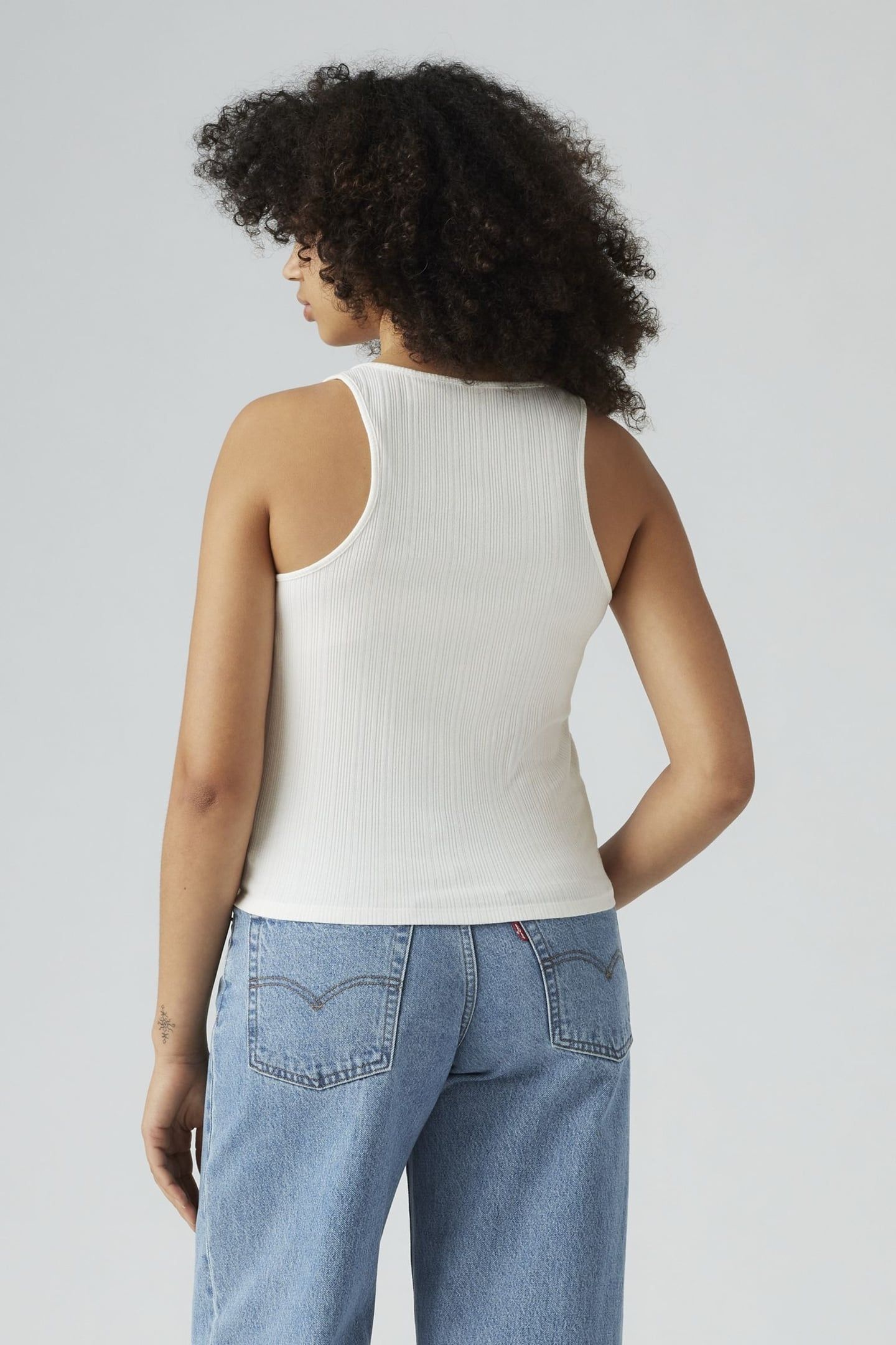 VACATIONER RIBBED TANK TOP WHITE 4