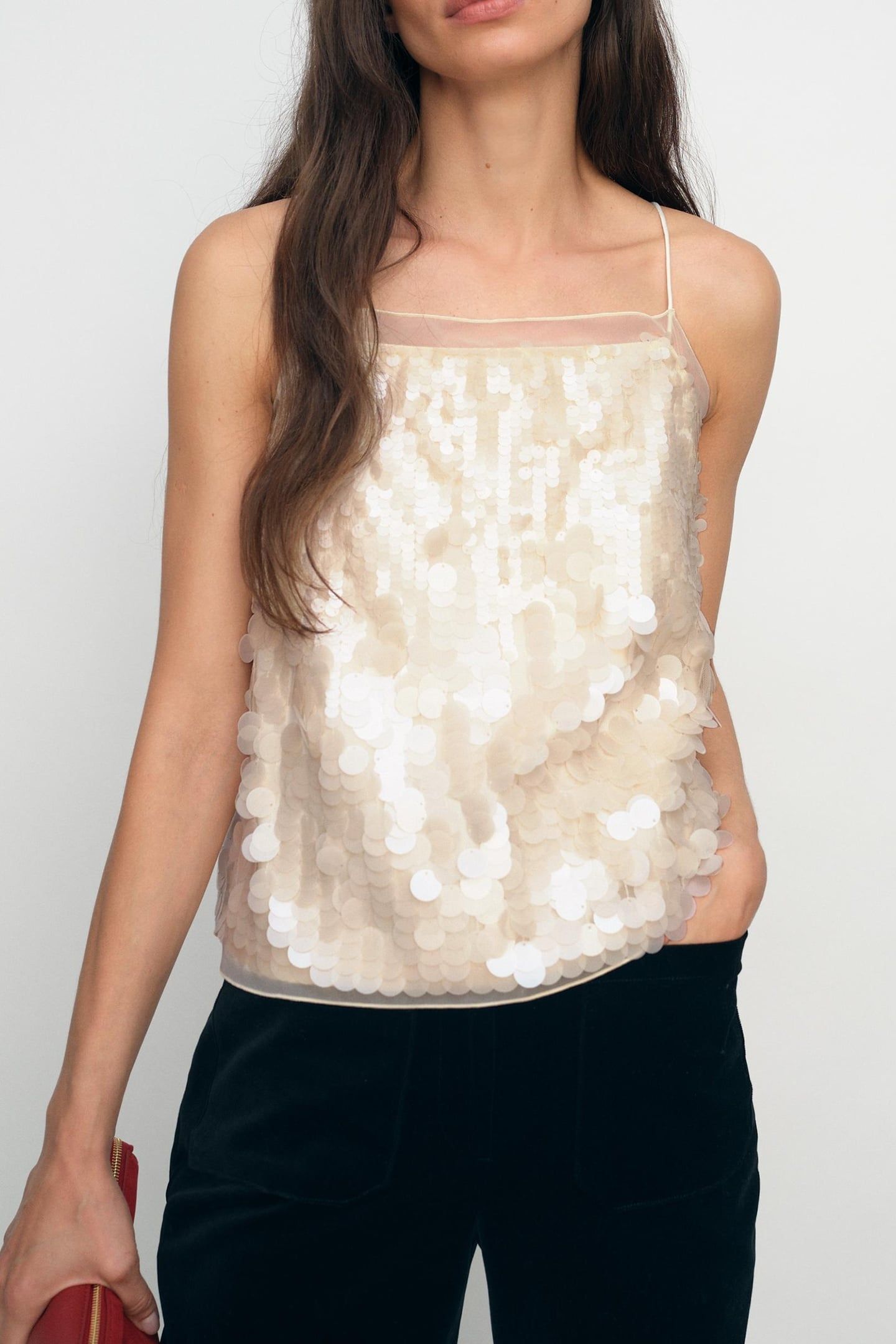 EMBELLISHED CAMI CREAM 4