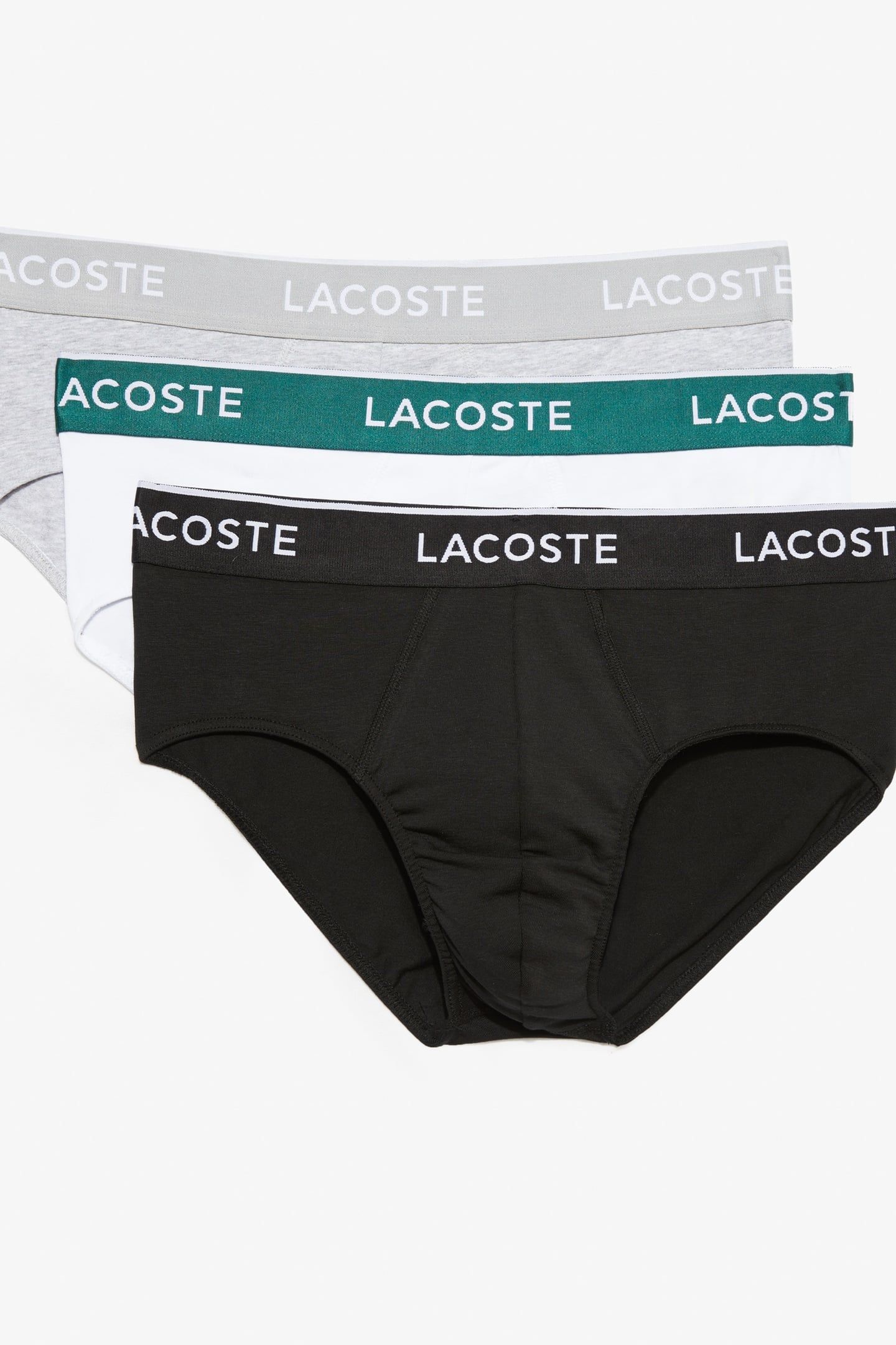 BRIEFS MEN BLACK/WHITE-SILVER CHINE 1