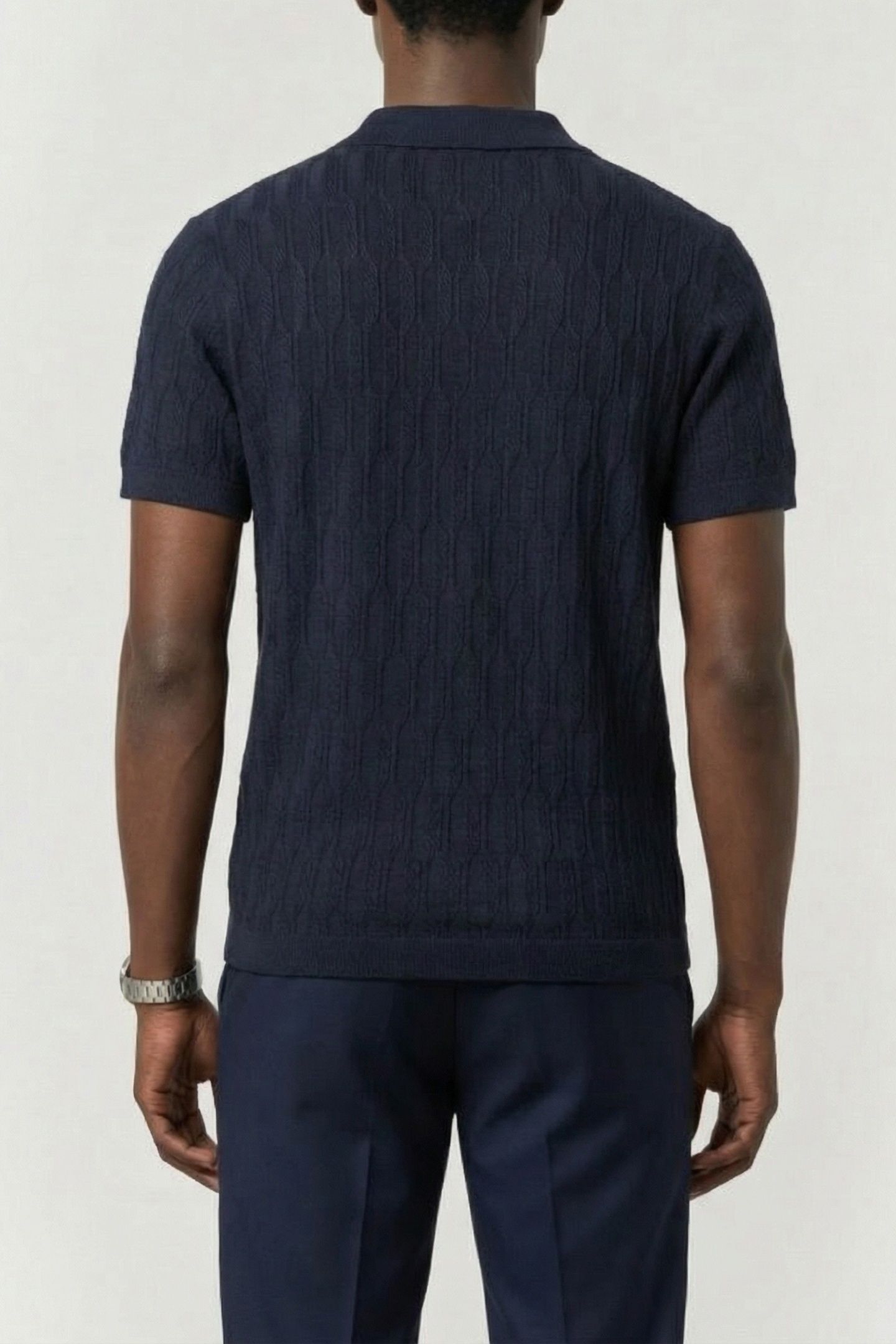 MARCIANO BY GUESS SS POLO WITH RIB PLACKET NAVY SEA 2