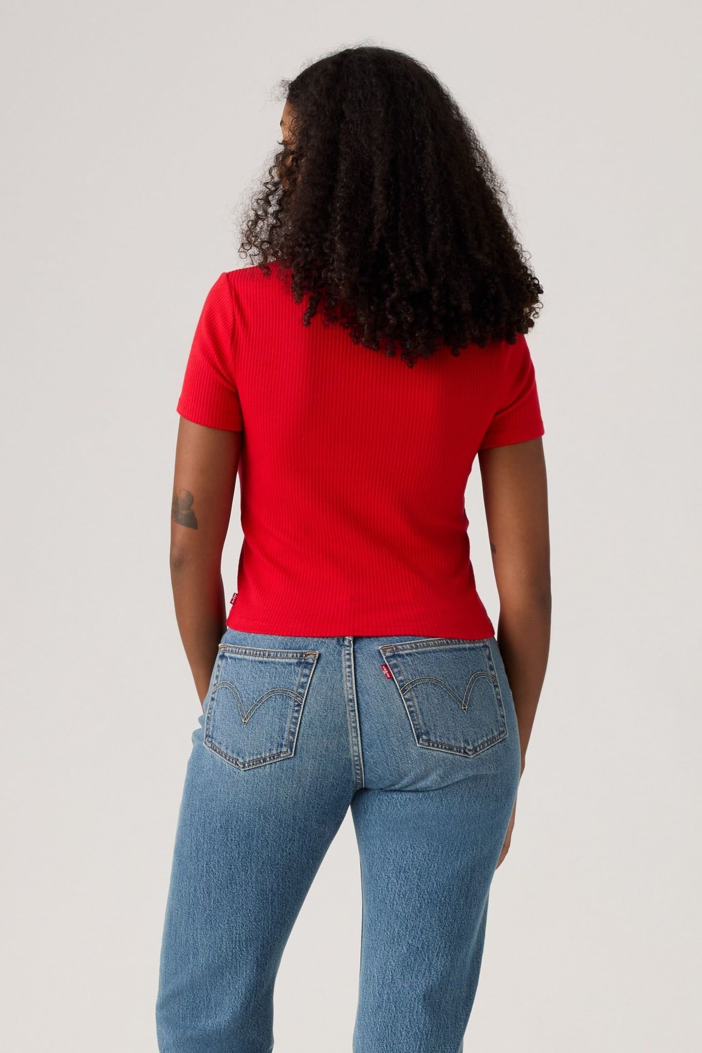 MUSE SS TEE TRUE RED RIB 3