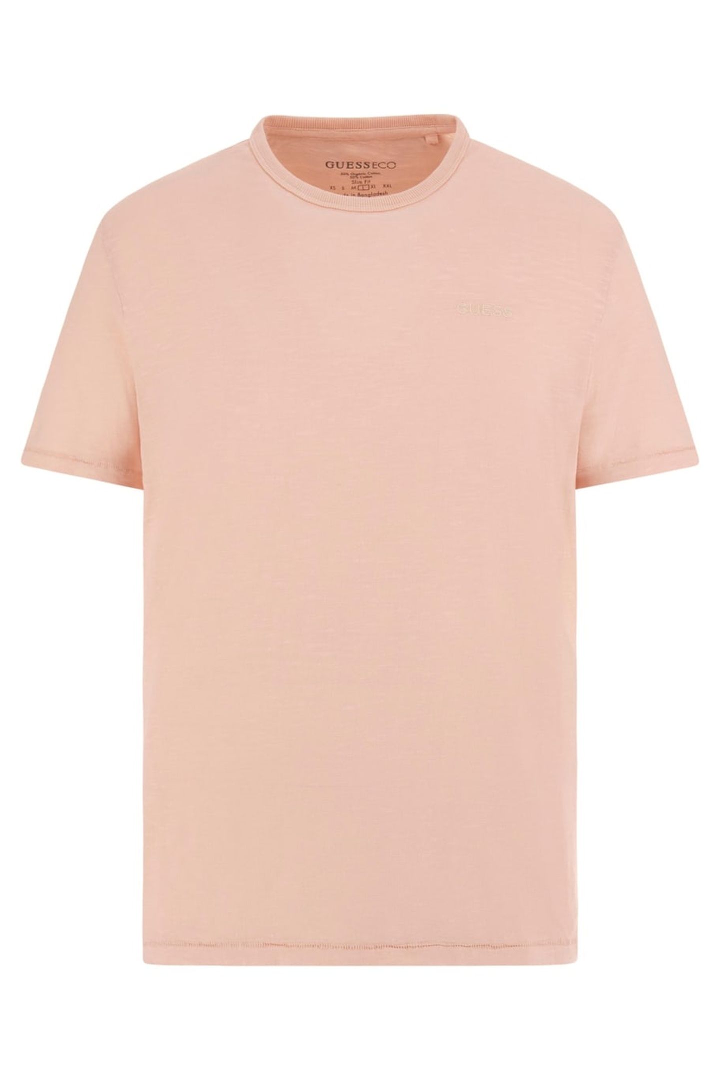 GUESS ECO SS CN DYED EMBRO TEE MELLOW PINK 1