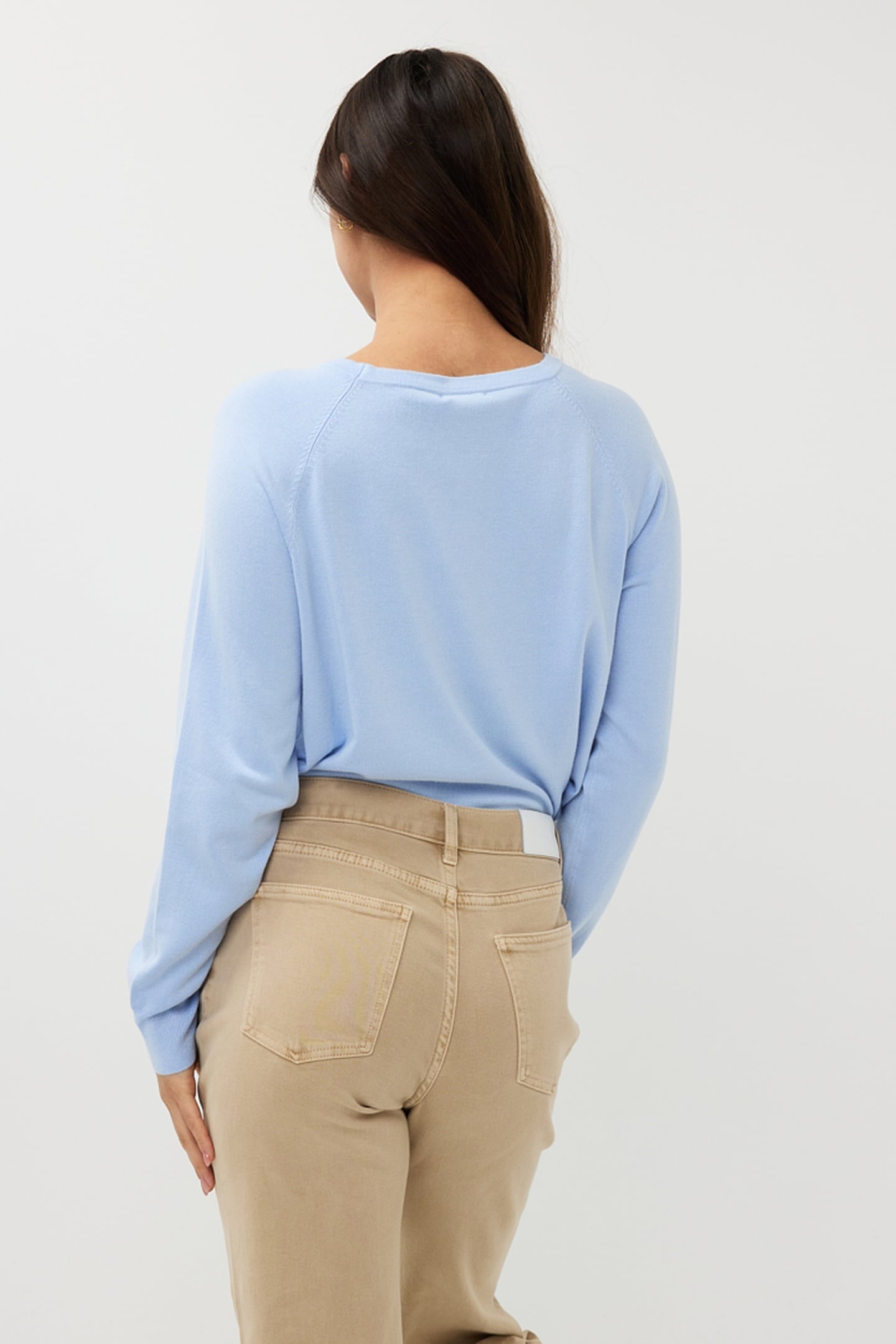 SWEATER RAGLAN BASIC KNIT SKY BLUE 4