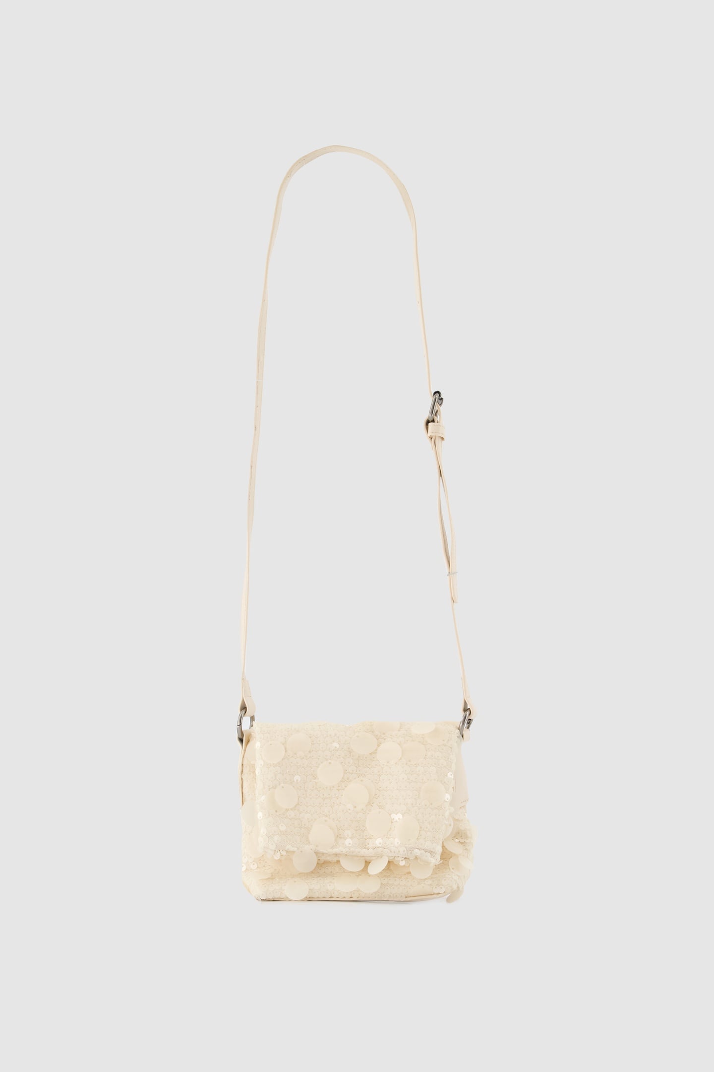 ECRU SEQUIN EMBROIDERY HANDBAG 2