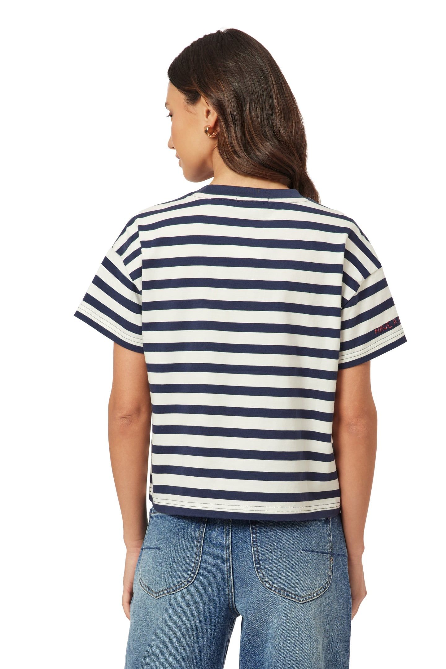BOXY CROP TEE MOOD INDIGO/SUGAR SWIZZLE 4
