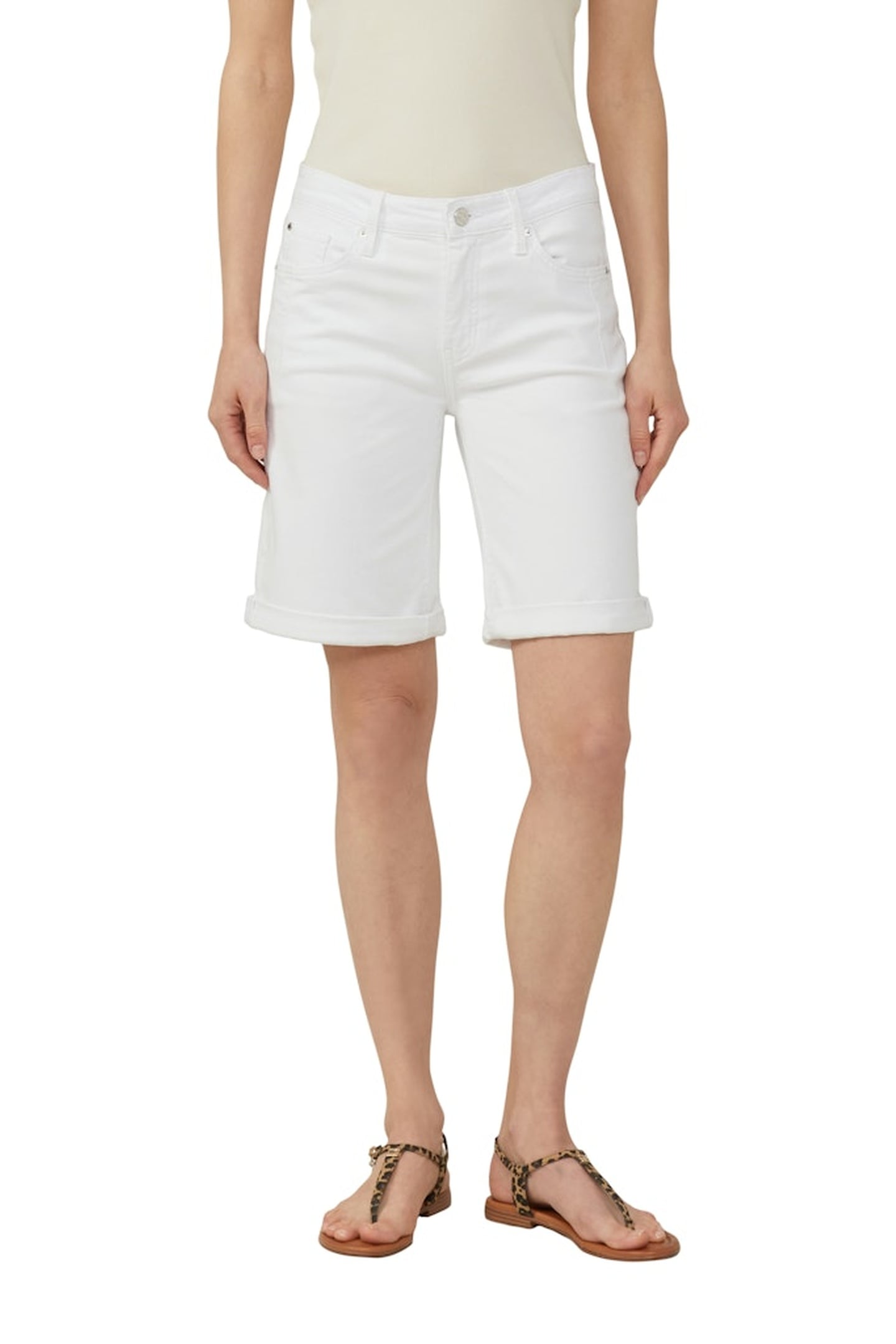 JEANS SHORTS WHITE DENIM 1