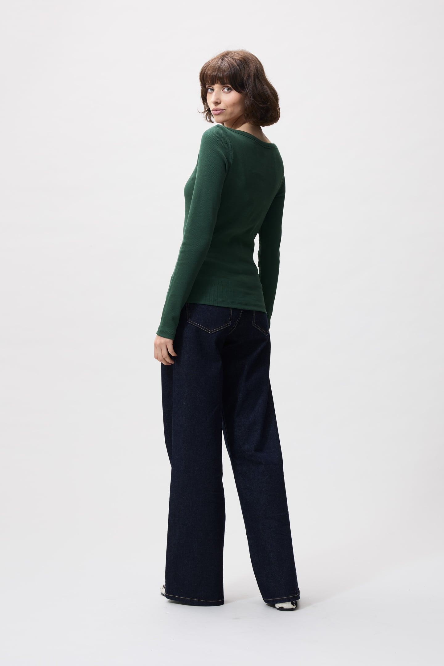 BOATNECK RIB LONG SLEEVE PINE FOREST 3