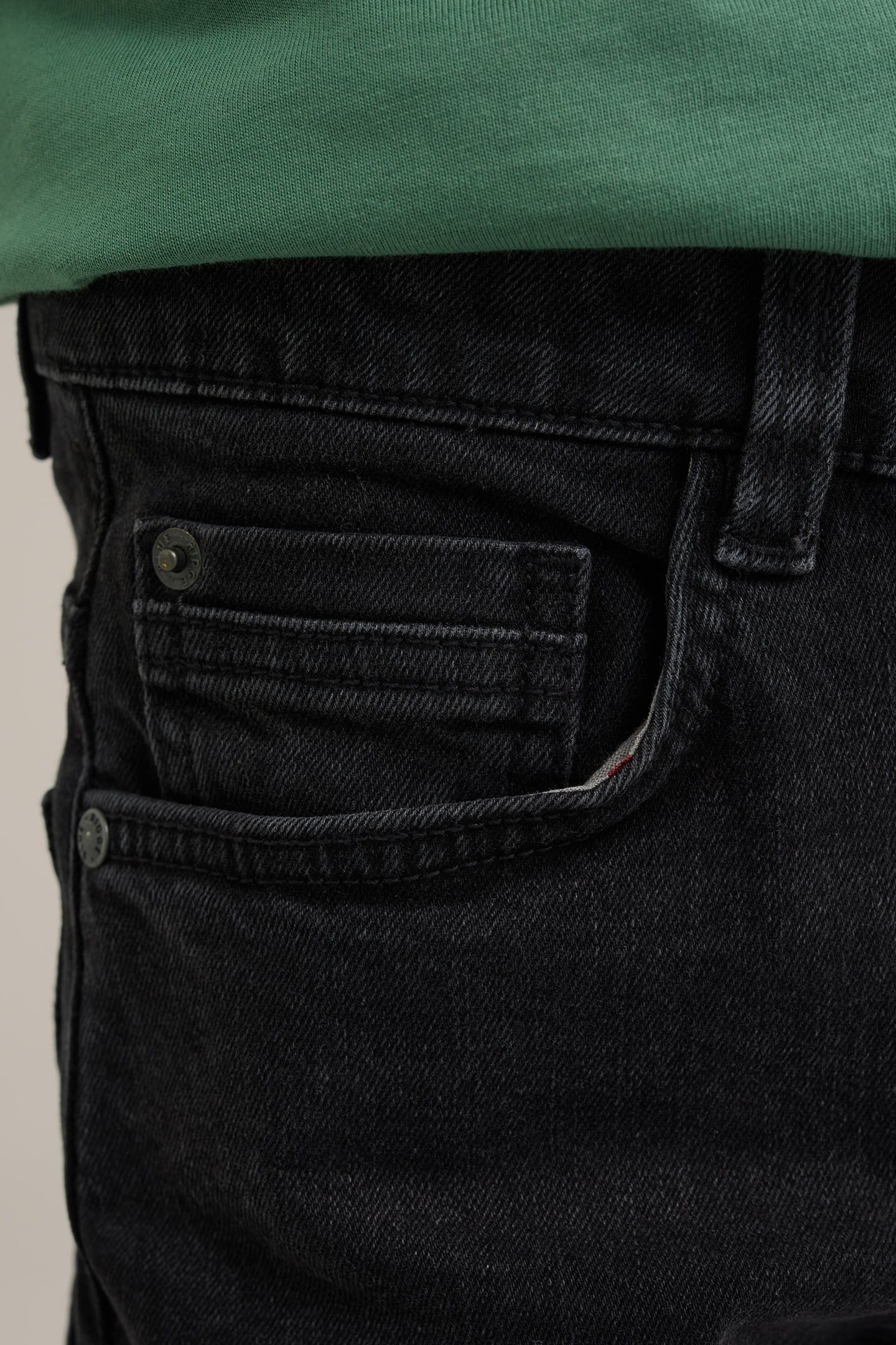 5-POCKET MID WAIST DARK GREY 6