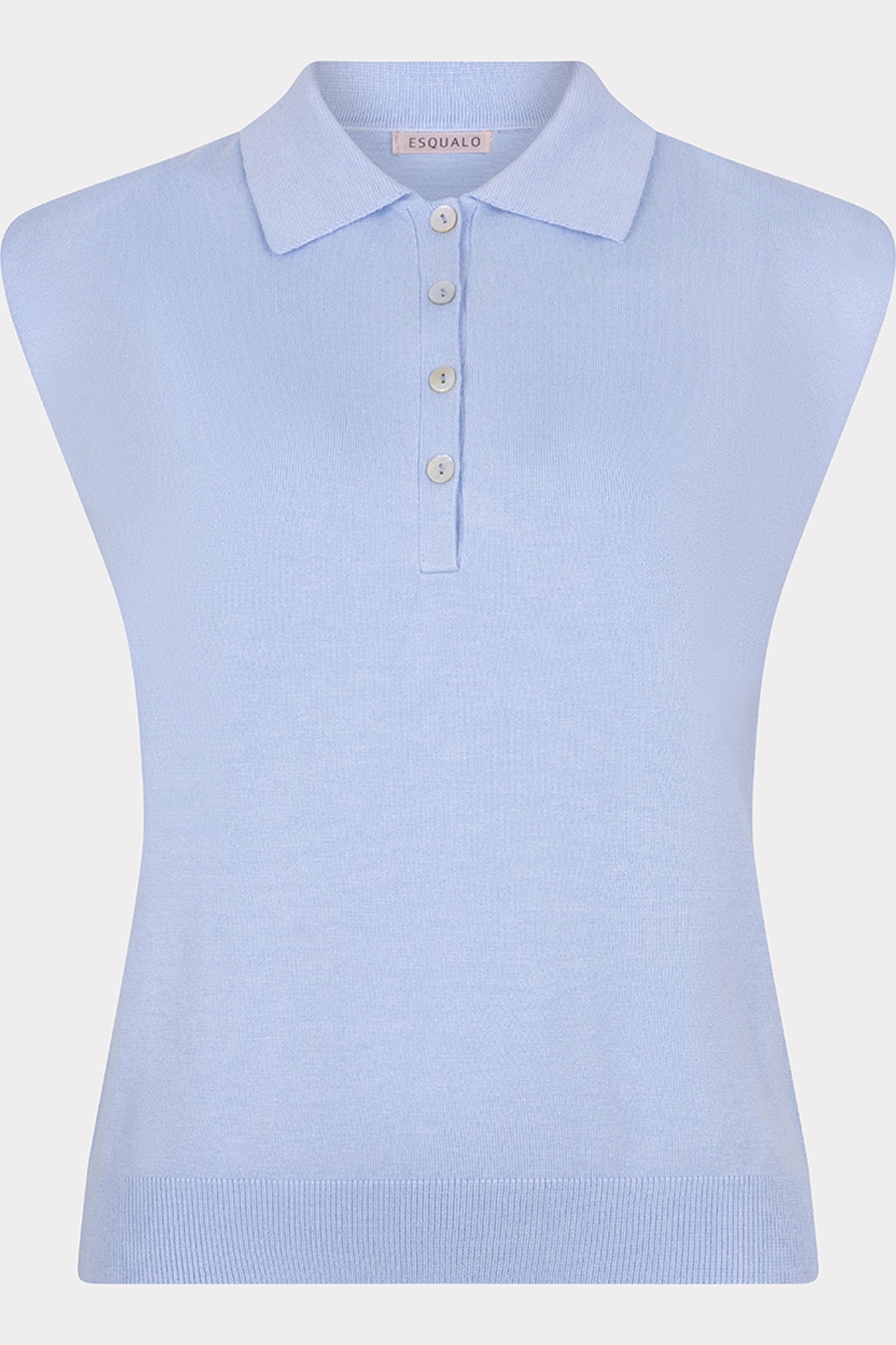 TOP POLO SLV/LSS BASIC KNIT SKY BLUE 5