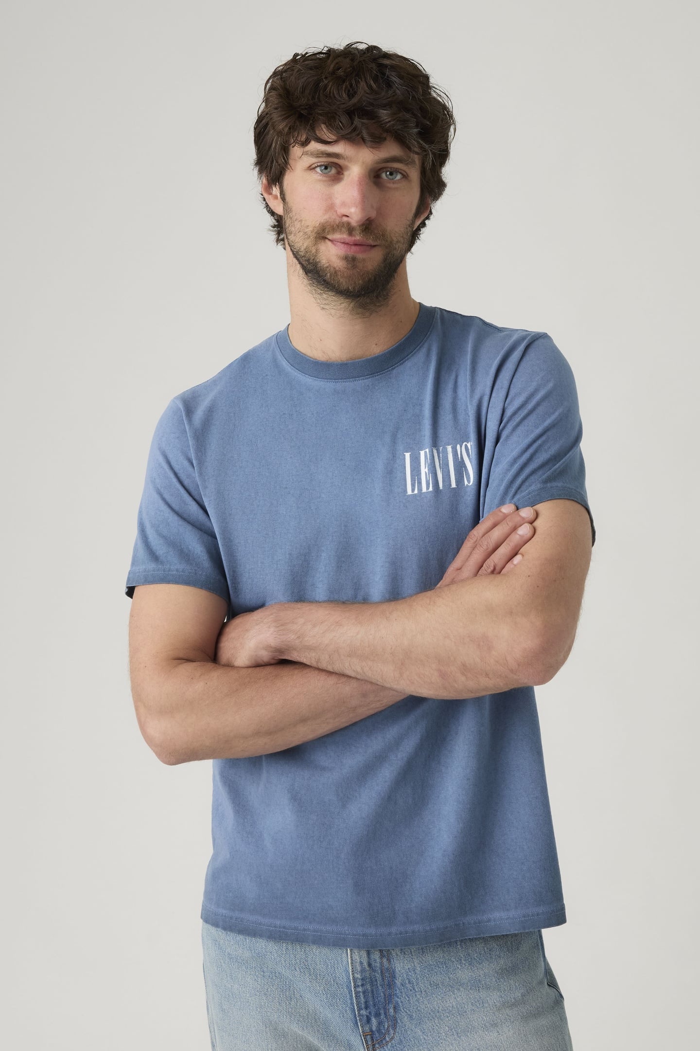 SS RELAXED FIT TEE DISTRESSED SERIF 2