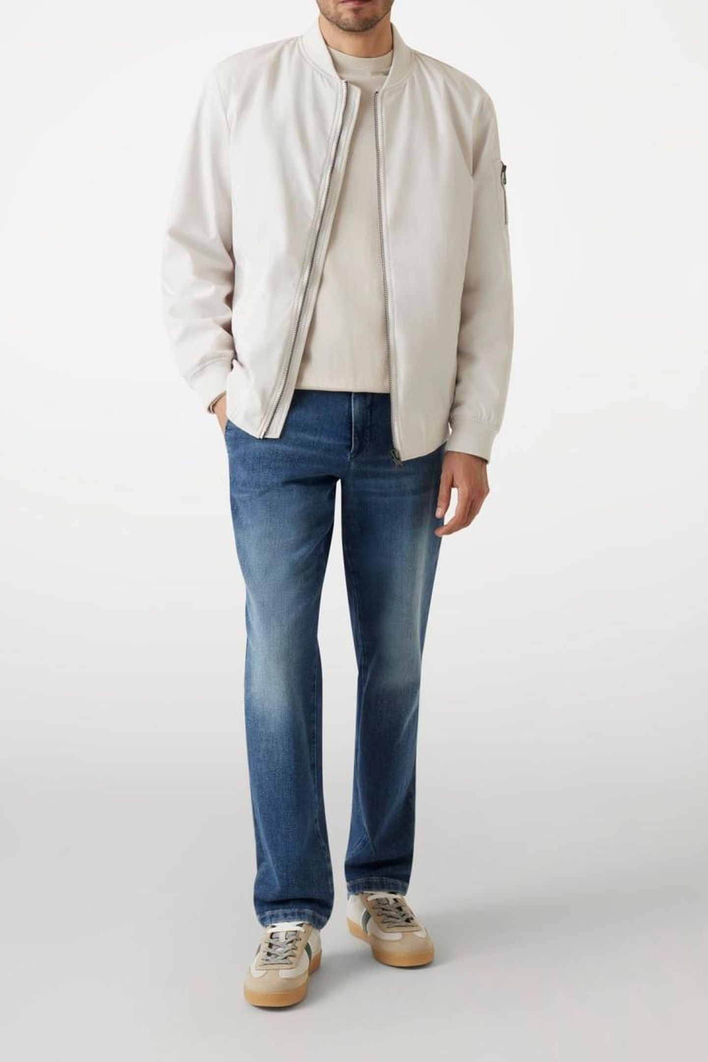 GUESS ECO SATIN BOMBER MUTED STONE 3
