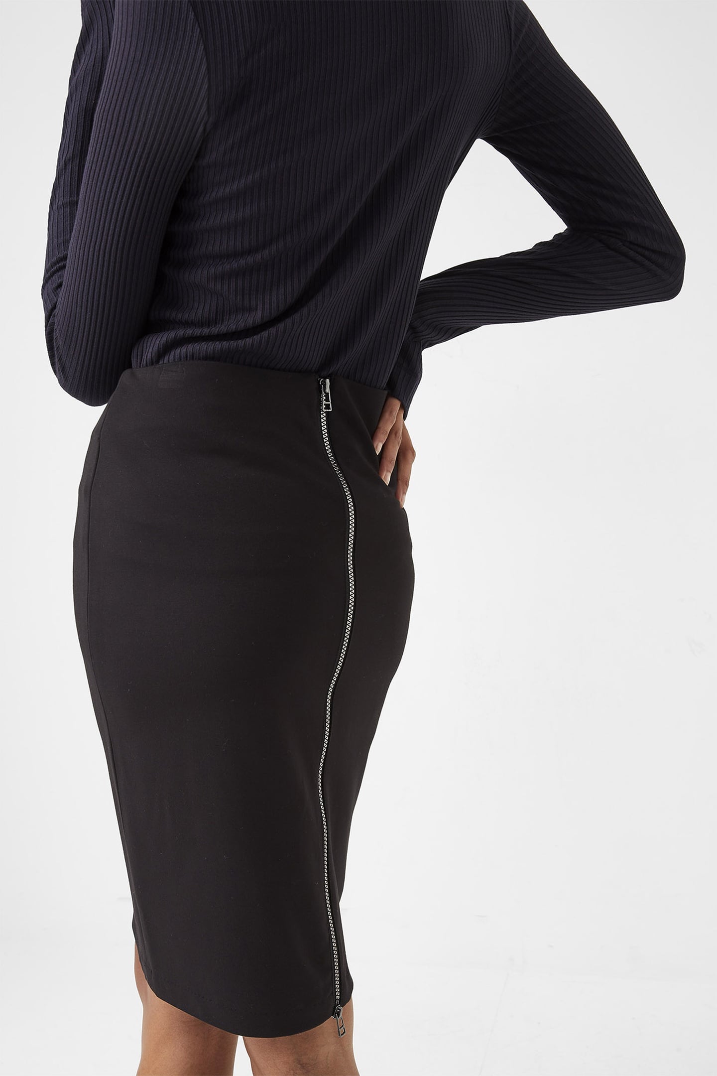 STEFANIE JERSEY SKIRT BLACK 3