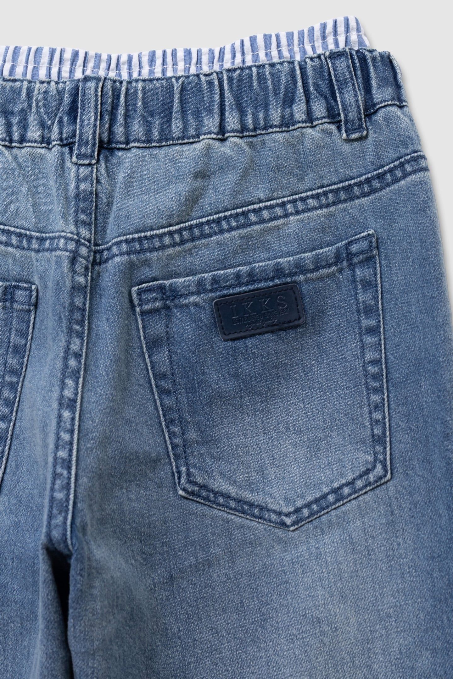 TROMPE-L'OEIL BLUE BAGGY JEANS 5