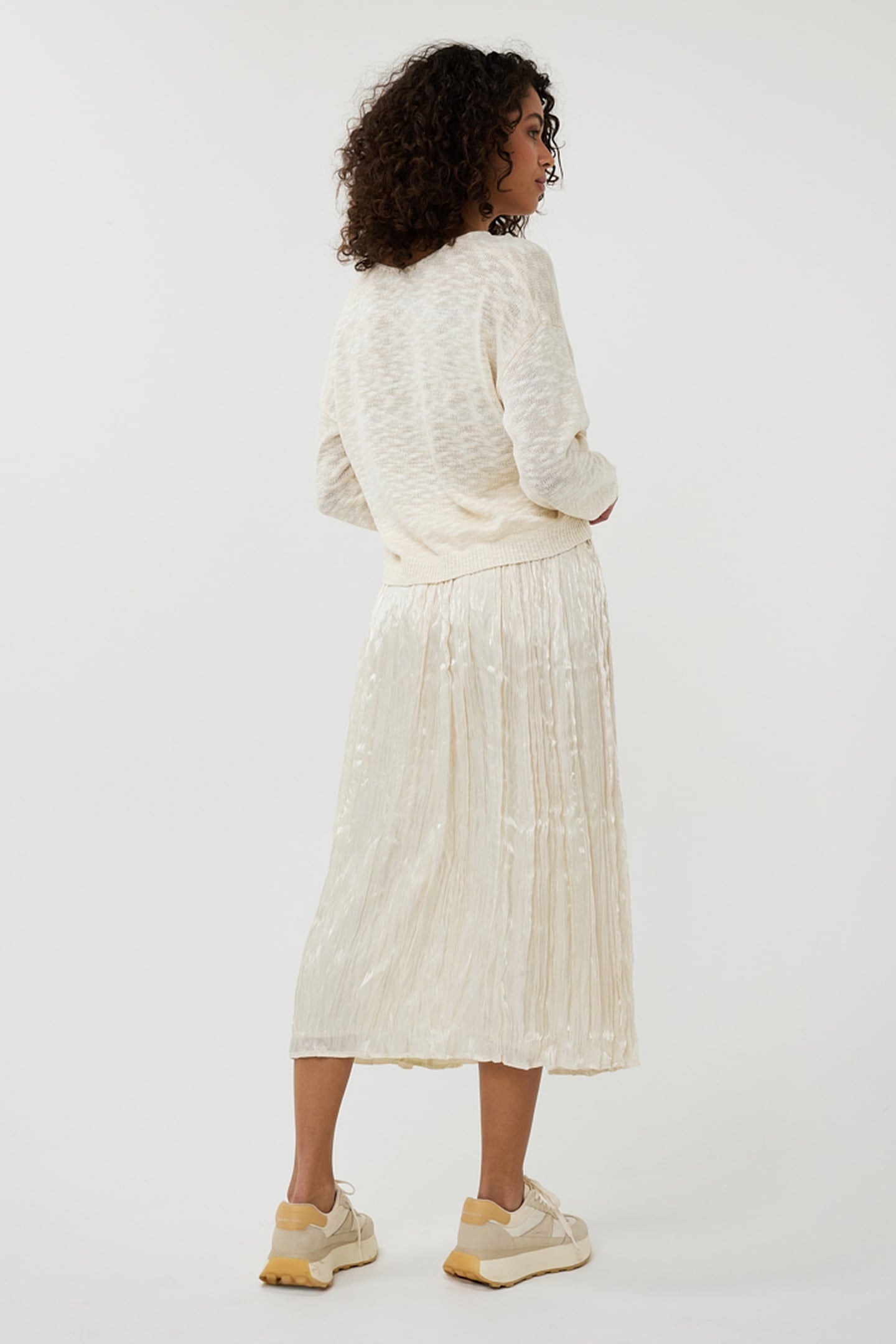SKIRT PLISSE CHANGEANT OFF WHITE 4