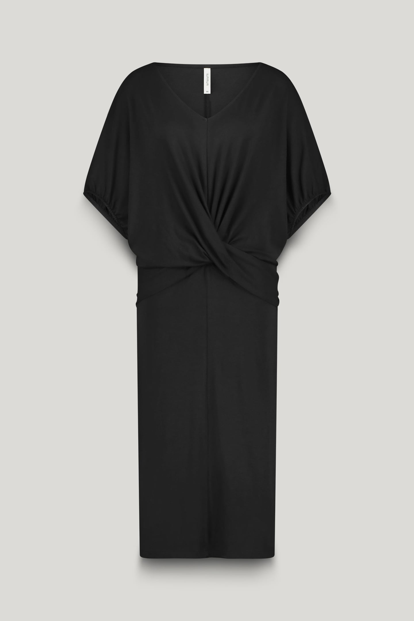WRAP DRESS SOLID JERSEY BLACK 4