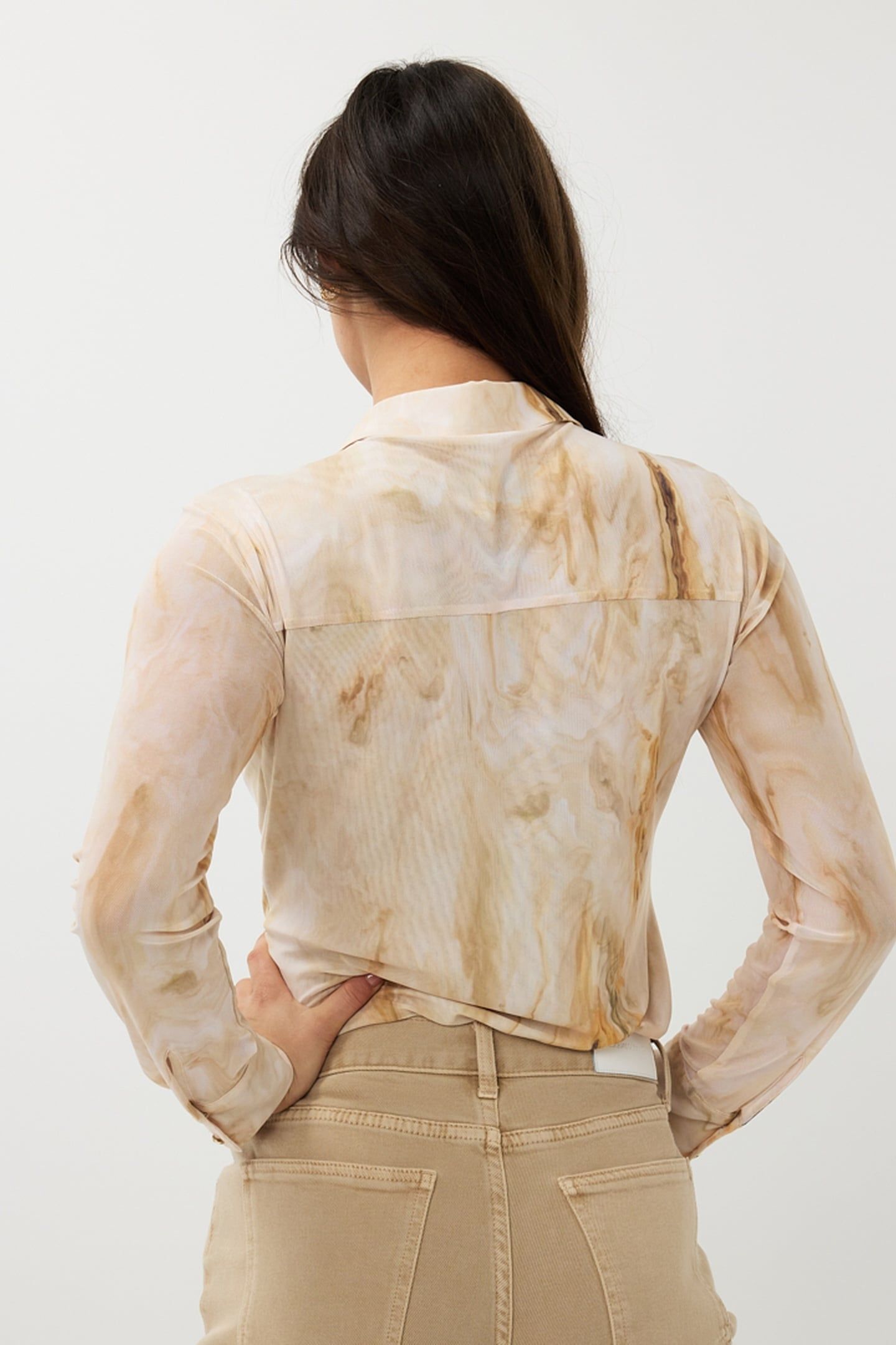 BLOUSE MESH MARBLE DREAM PRINT 4