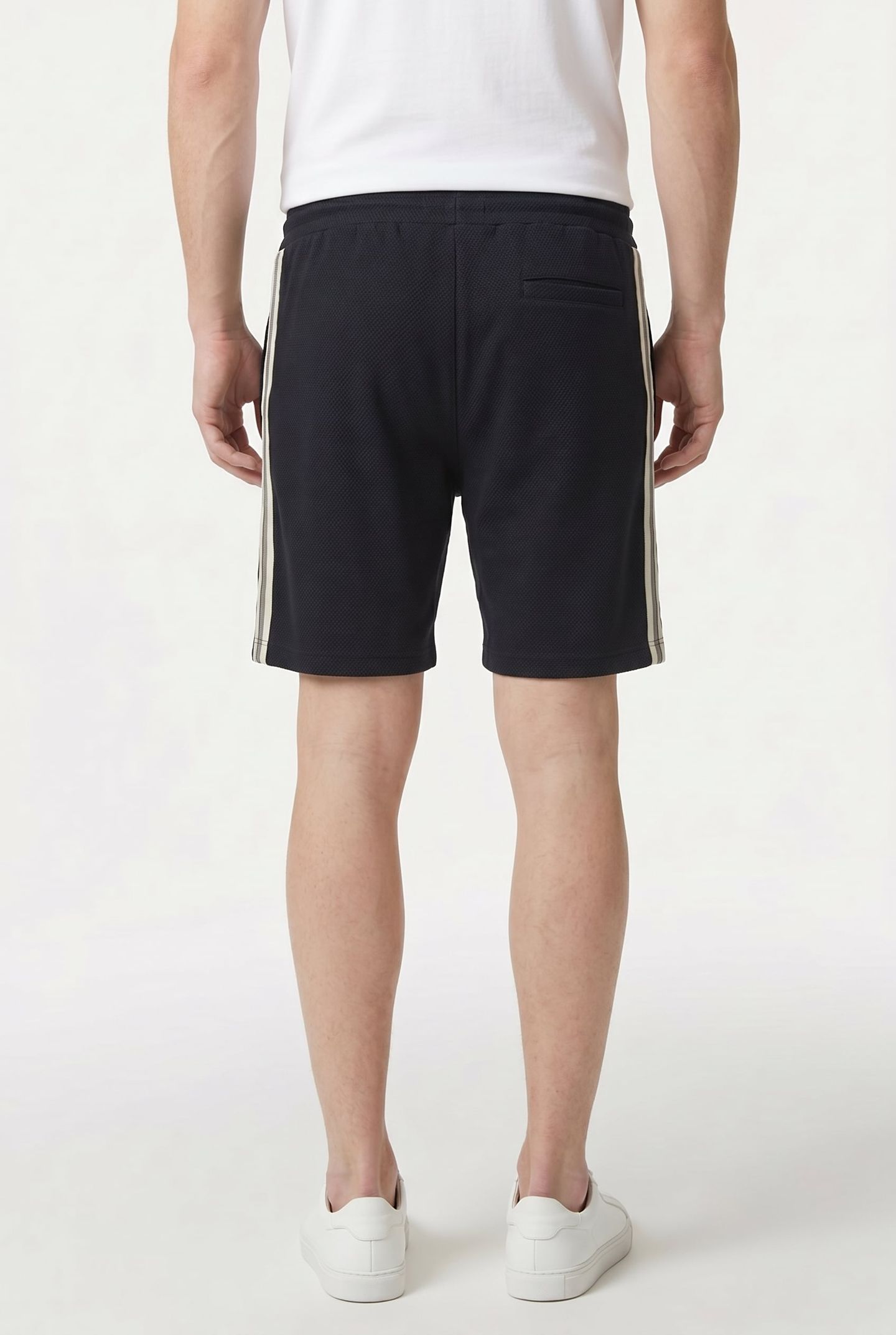 TEXTURED TAPE DRAWSTRING SHORT NAVY 2