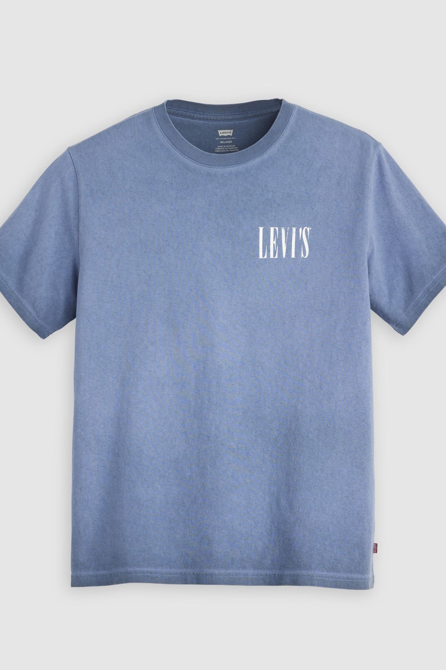 SS RELAXED FIT TEE DISTRESSED SERIF 5
