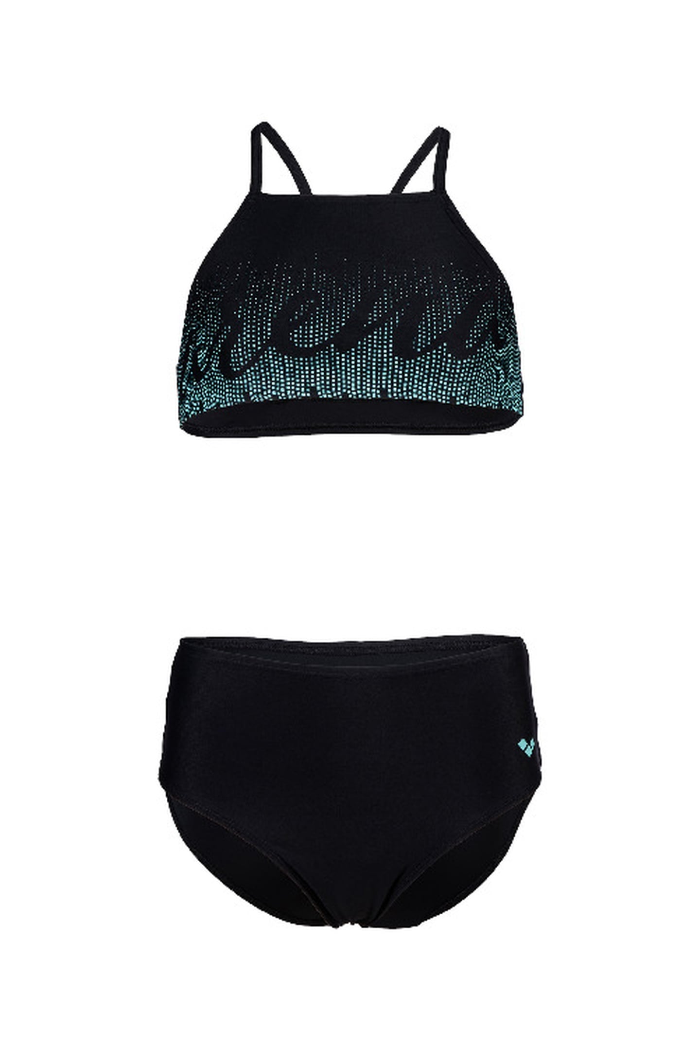 GIRLS' GRAPHIC SWIMSUIT BIKINI CRO BLACK 4