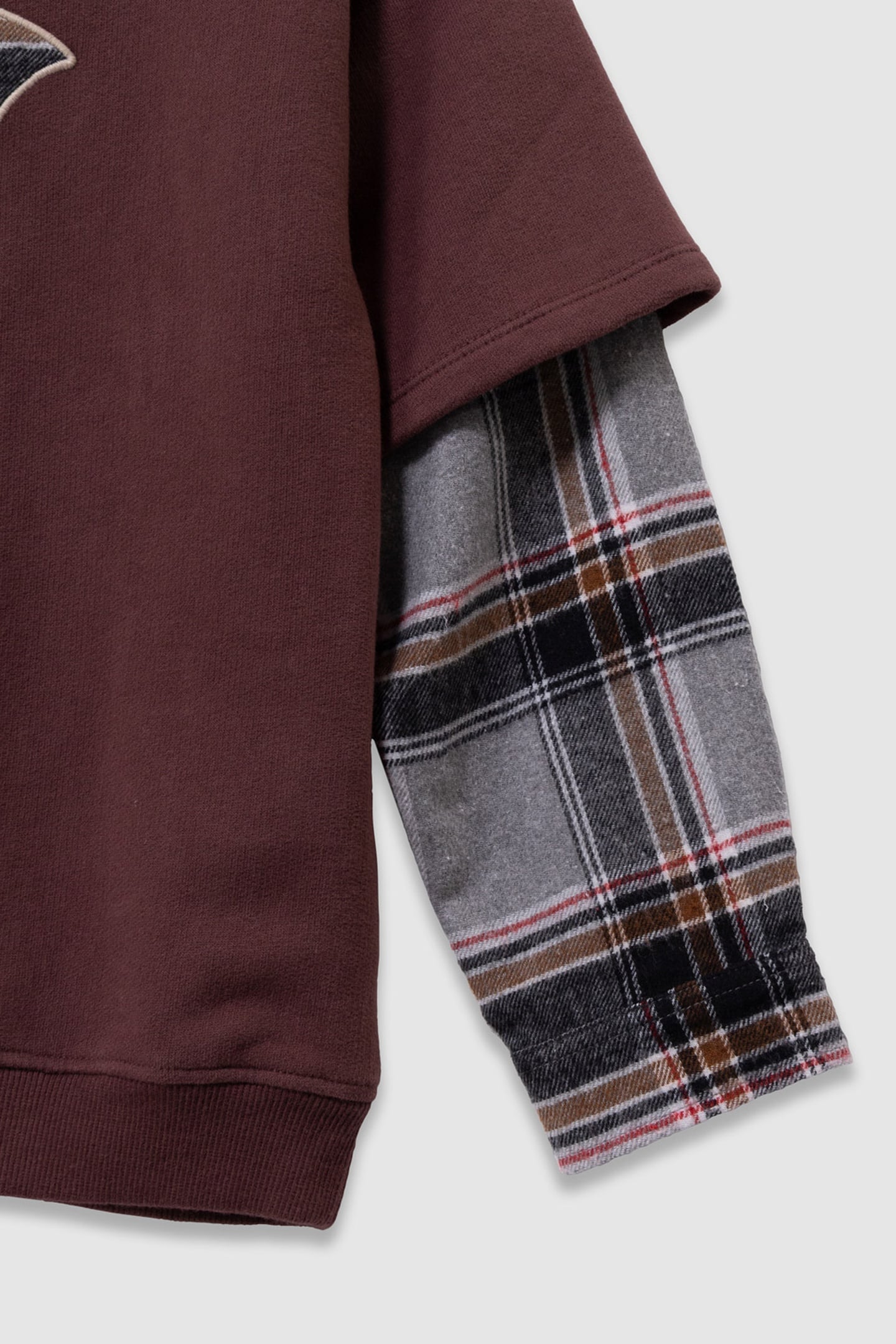 BROWN HOODIE SHIRT TROMPE-L'OEIL 4