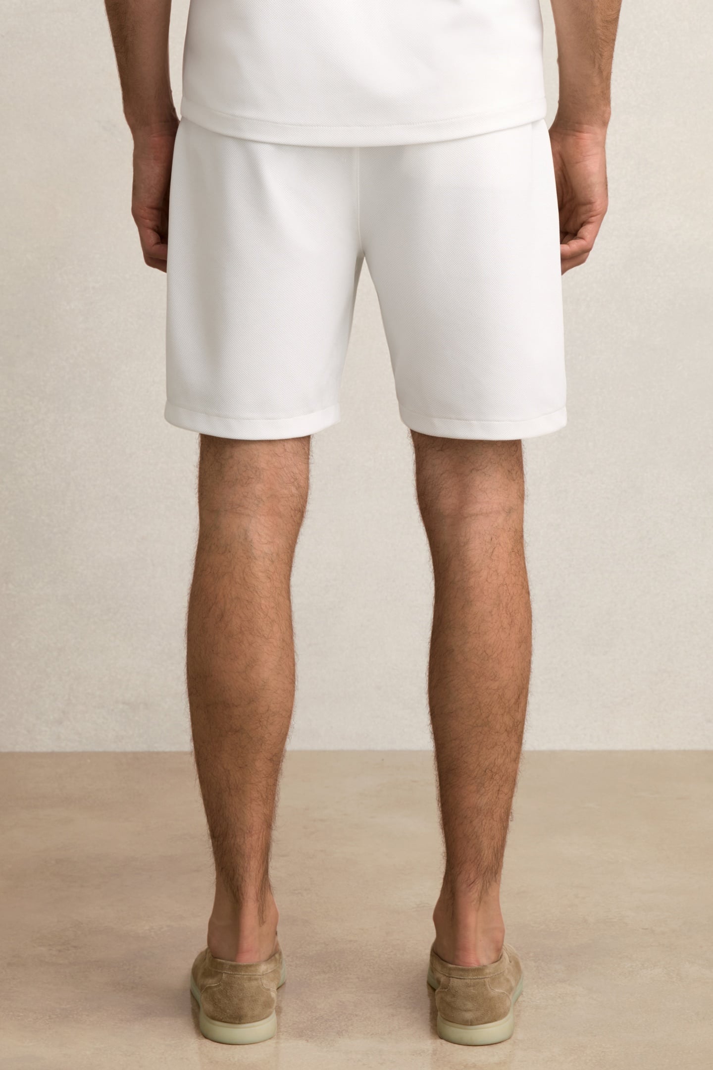 DRAWSTING TEXTURED SHORT WHITE 3