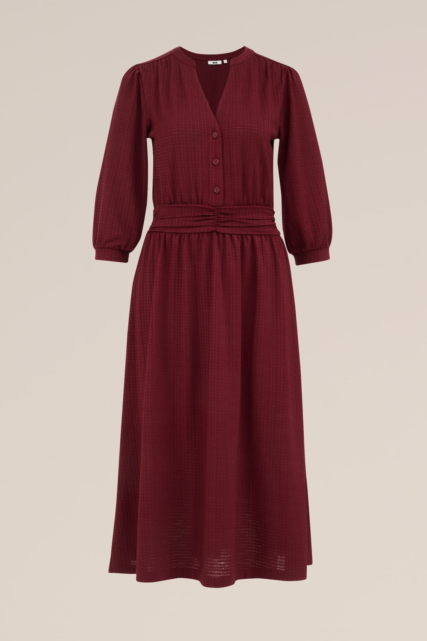DRESS MIDI BURGUNDY RED 4
