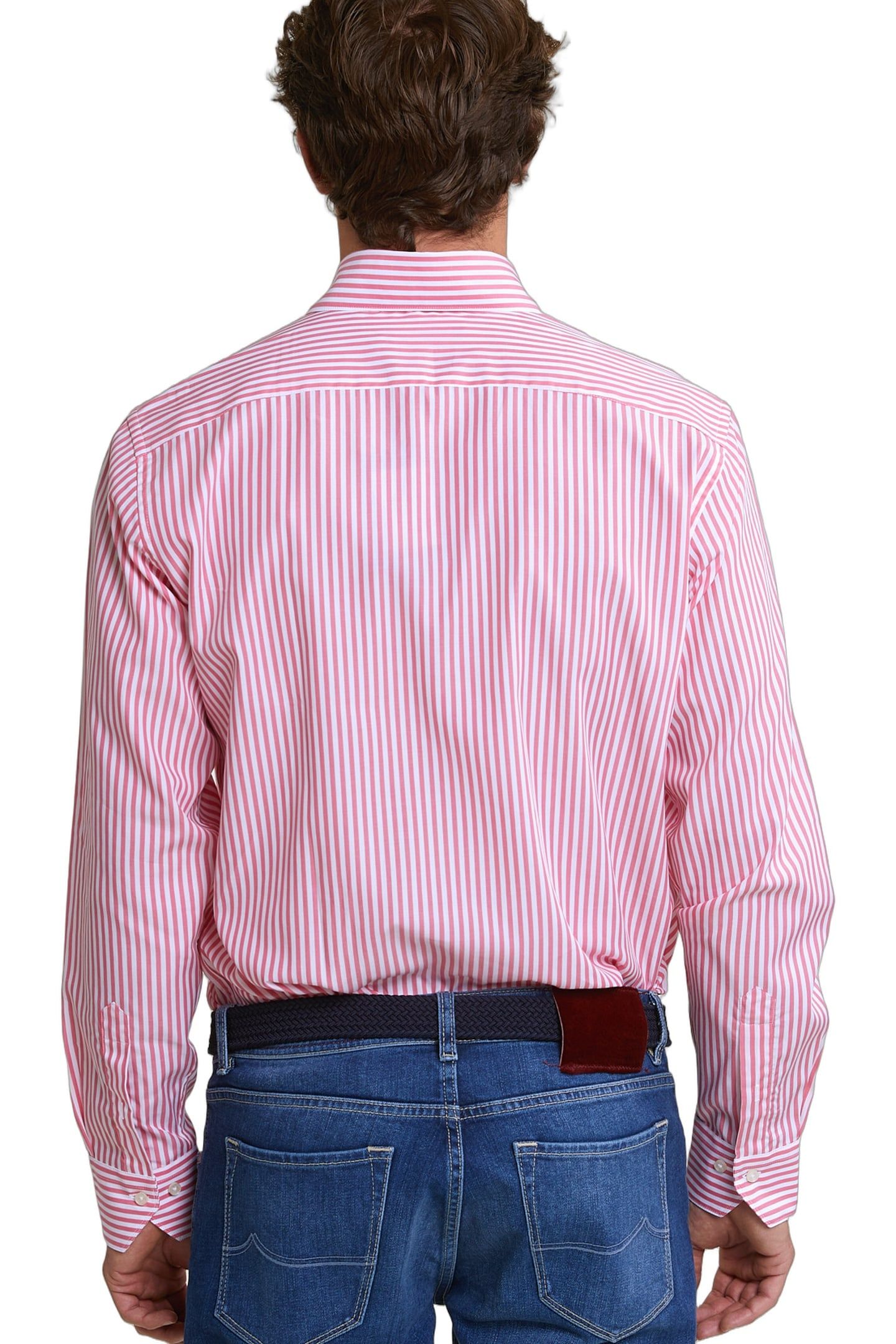 CUSTOM FIT STRIPED SHIRT PINK/WHITE 3