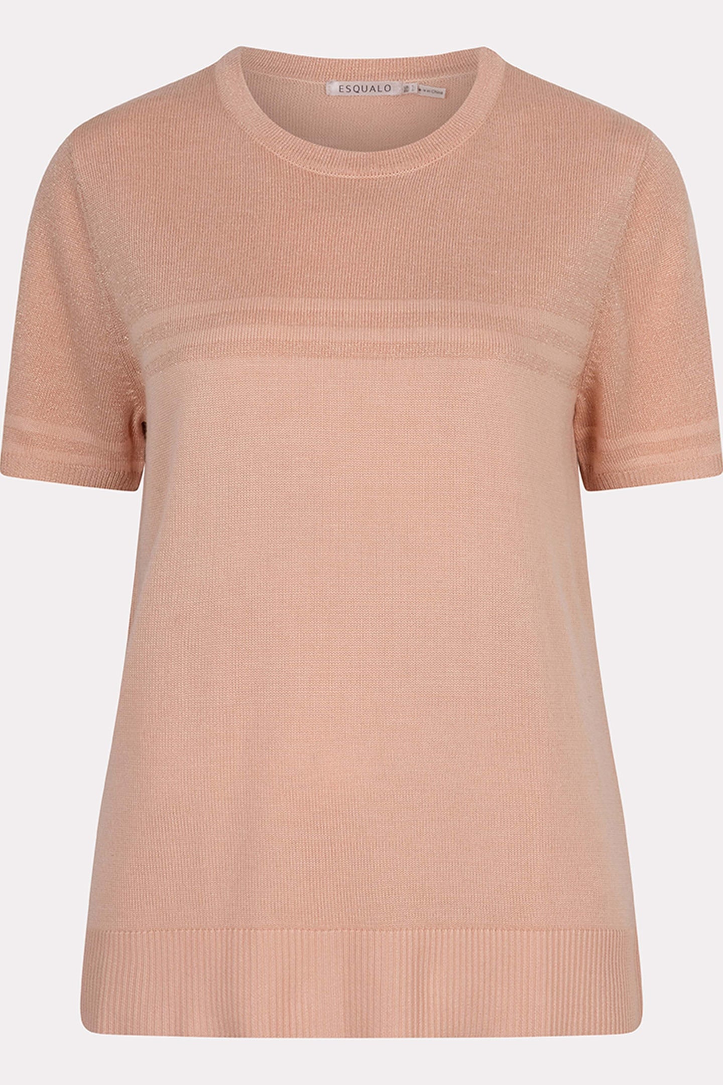 SWEATER S/SLVE STRIPES LUREX LIGHT APRICOT 6