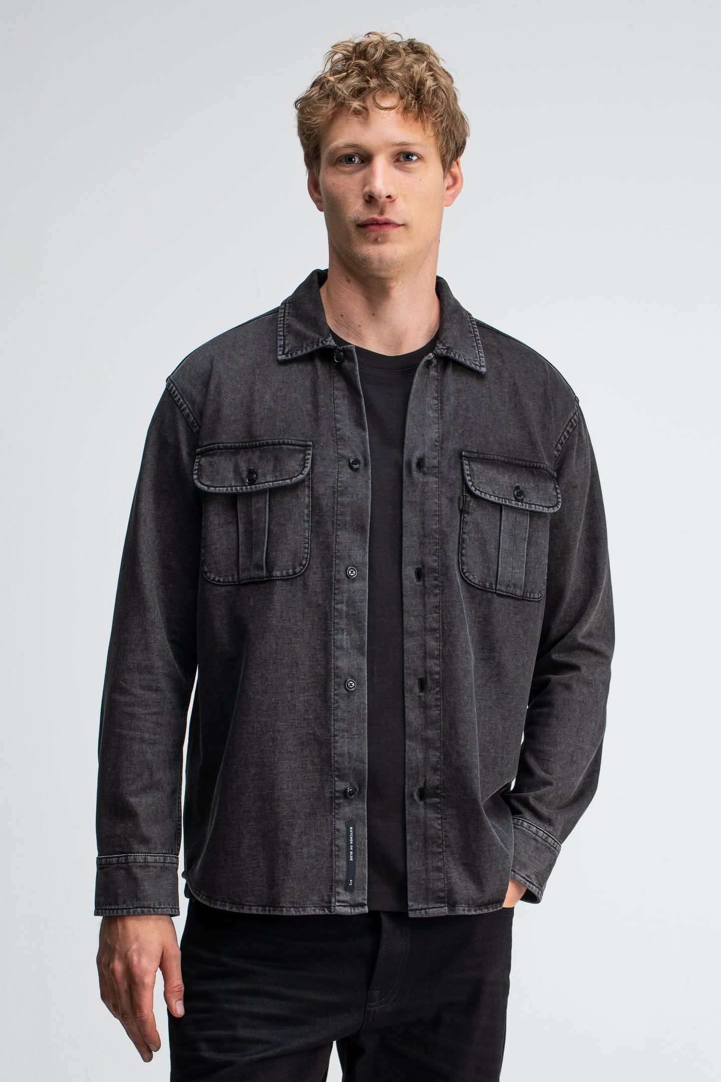 PHIL JERSEY OVERSHIRT MONTEGO BLACK VD 1